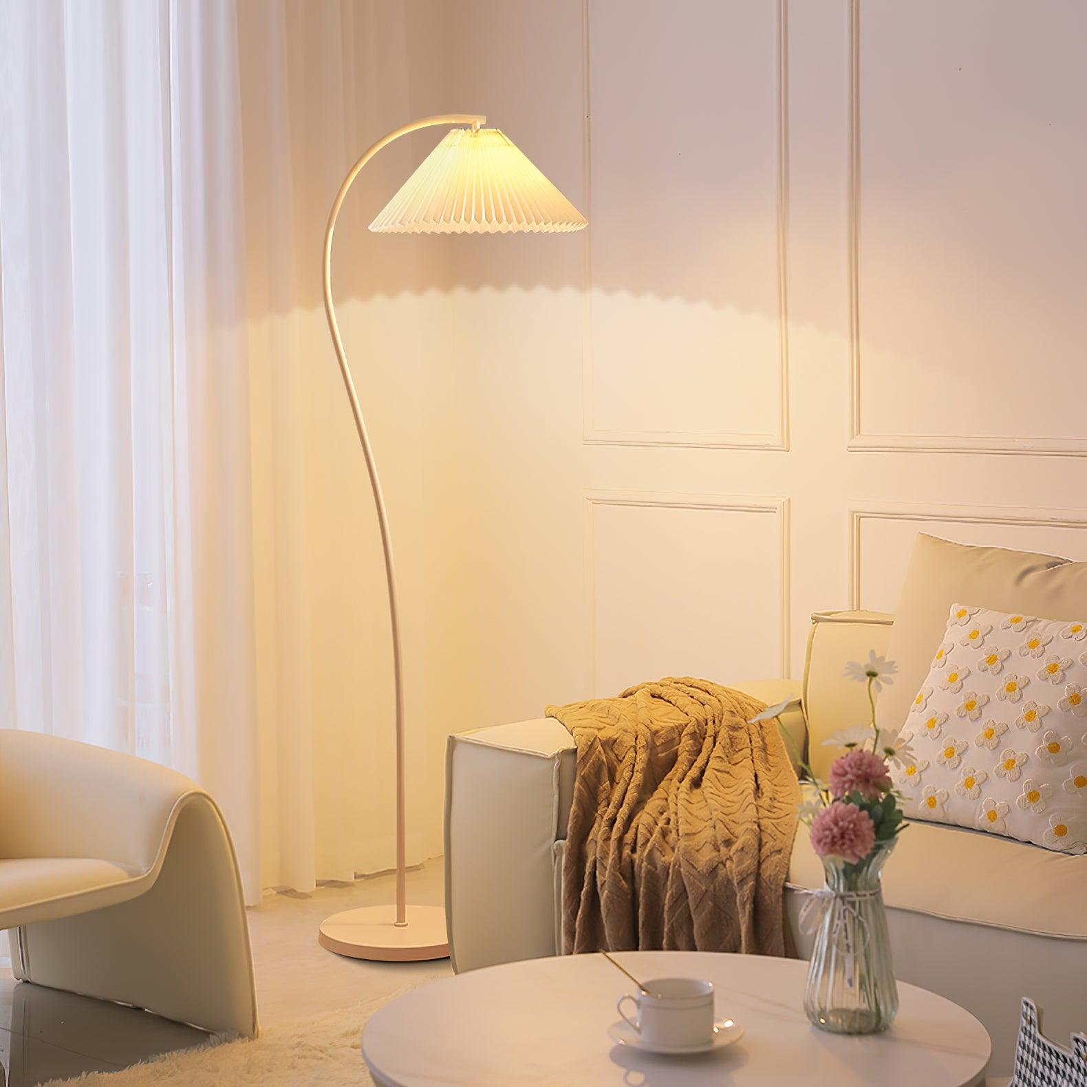 Crescini Pleated Floor Lamp - Cueteks