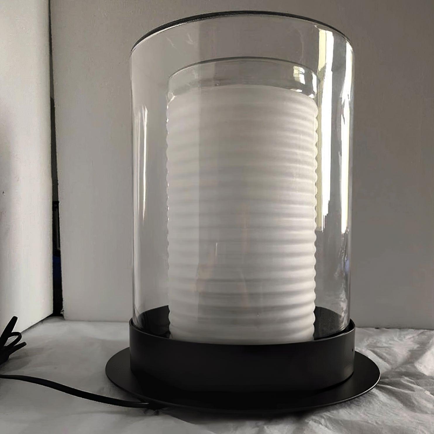 Dual Cylinder Glass Floor Lamp - Cueteks