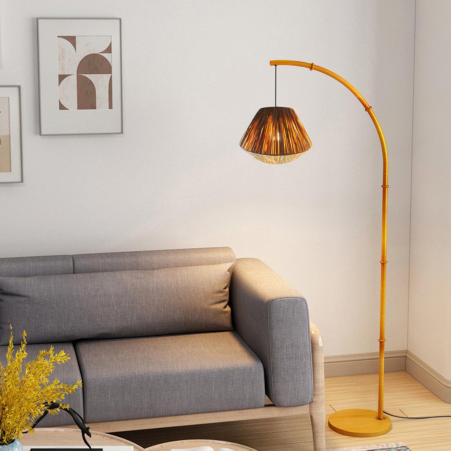 Bamboo Pole Floor Lamp - Cueteks