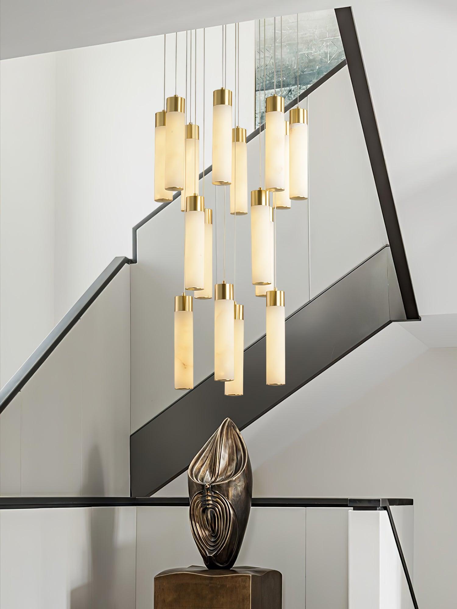 Celestial Alabaster Cascade Chandelier - Cueteks