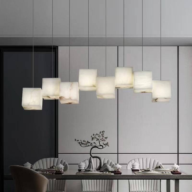 Alabaster Box Chandelier - Cueteks