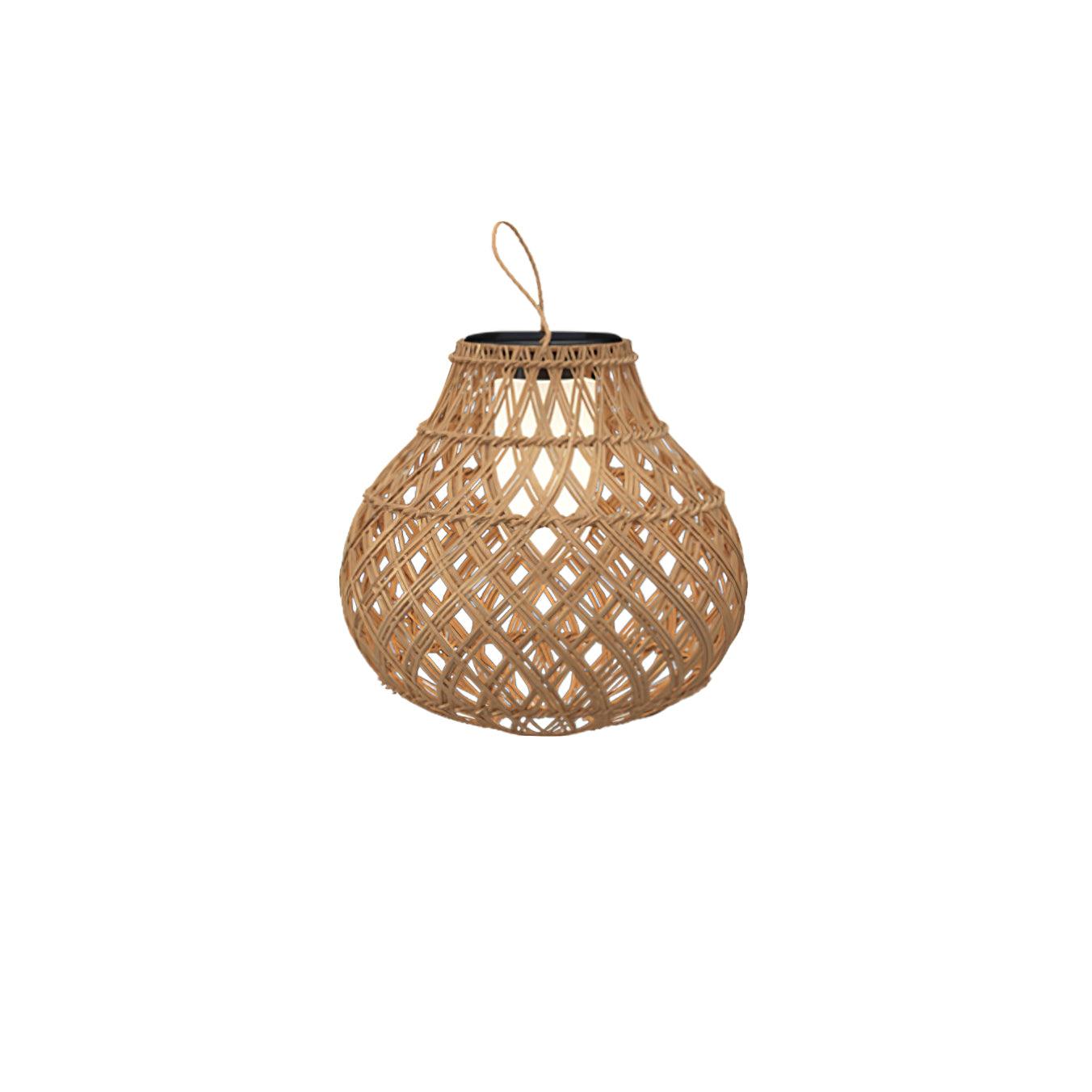 Woven Sphere Solar Lantern Outdoor Lamp - Cueteks