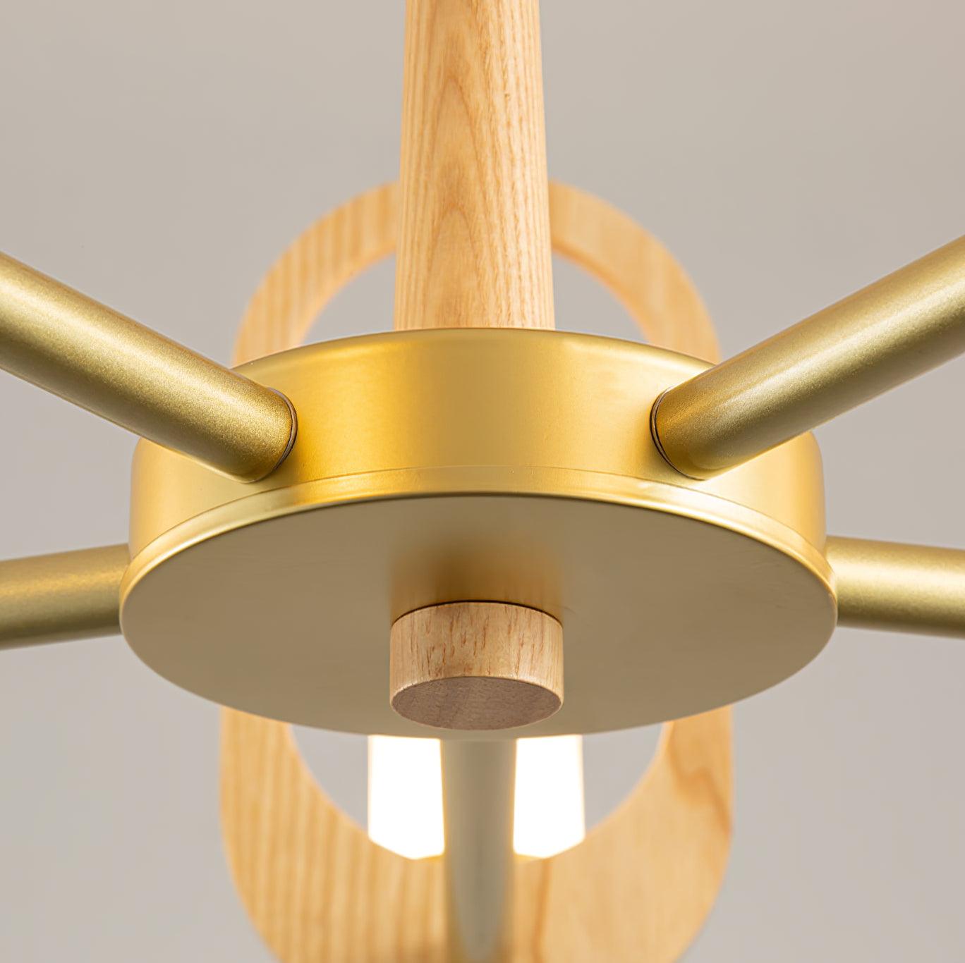 Wood Art Halo Chandelier - Cueteks