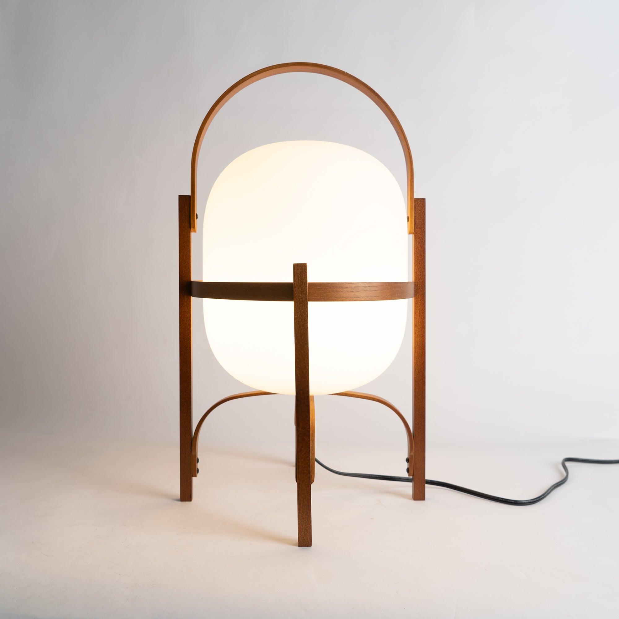 Portable Lantern Glass Table Lamp - Cueteks