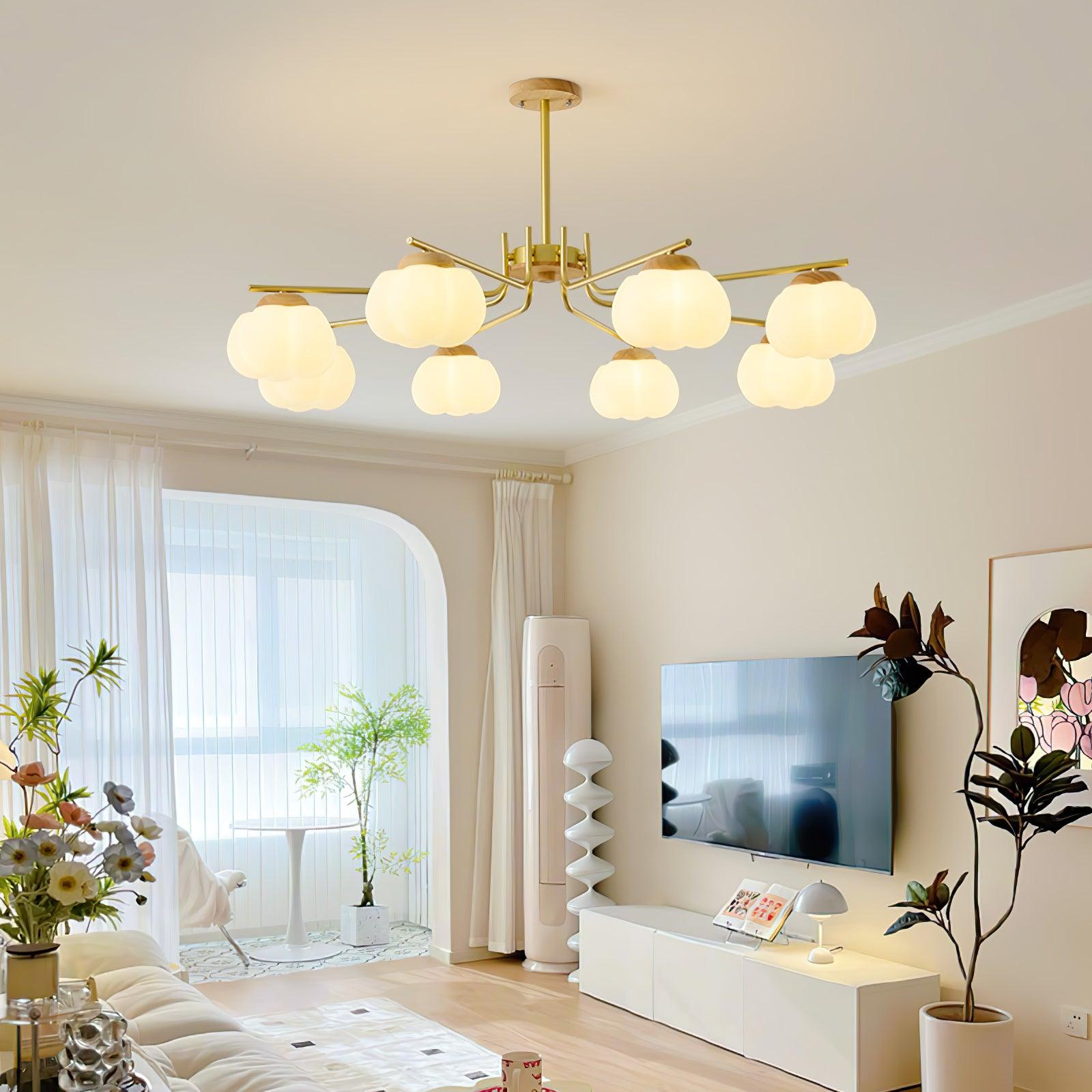 Plastic Cotton Balls Chandelier - Cueteks