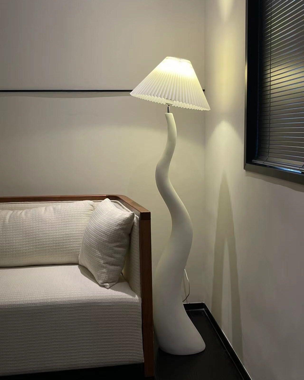 Twisted Pleated Floor Lamp - Cueteks
