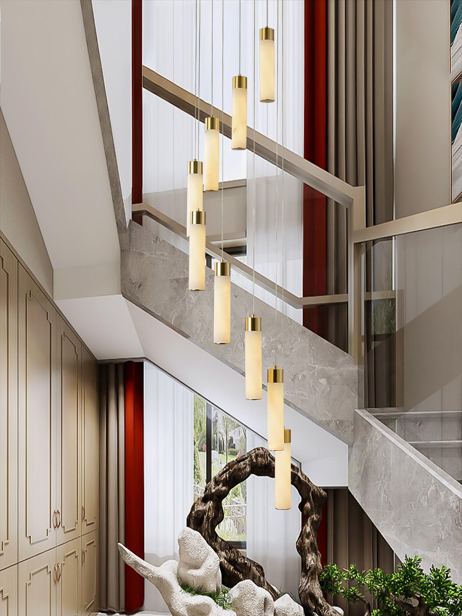 Celestial Alabaster Cascade Chandelier - Cueteks
