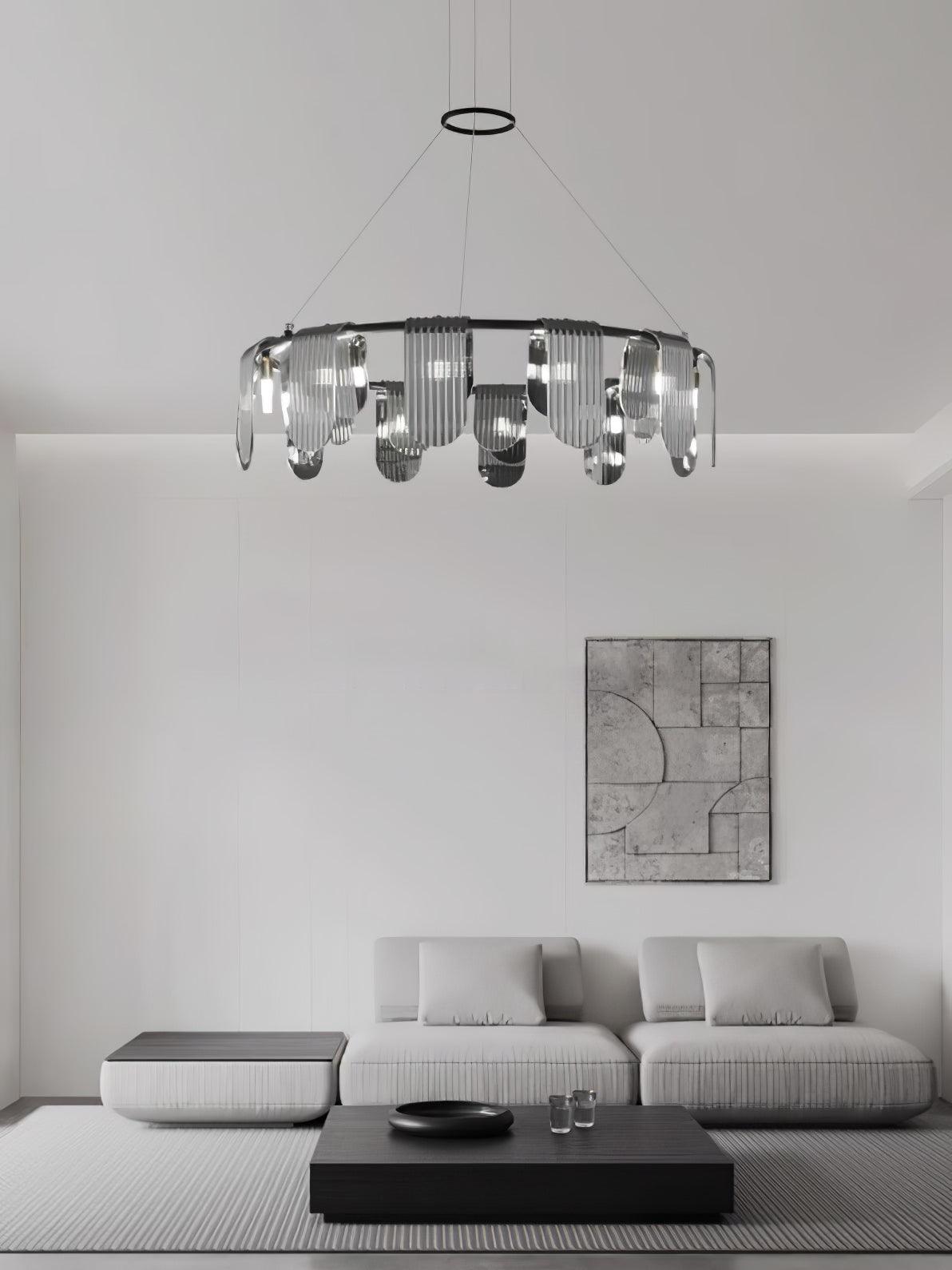 Folioles Brass Chandelier - Cueteks