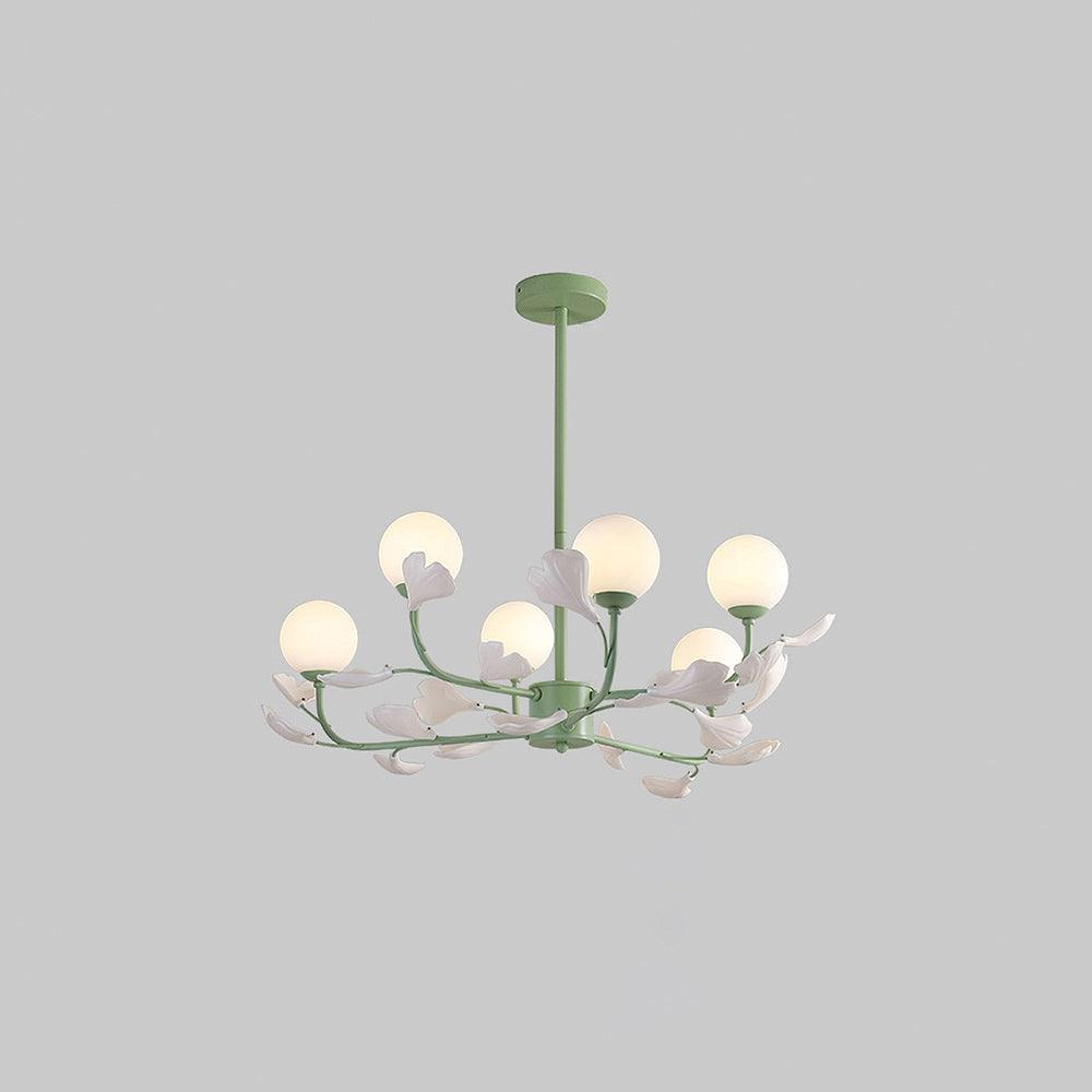 Opal Glass Chandelier - Cueteks
