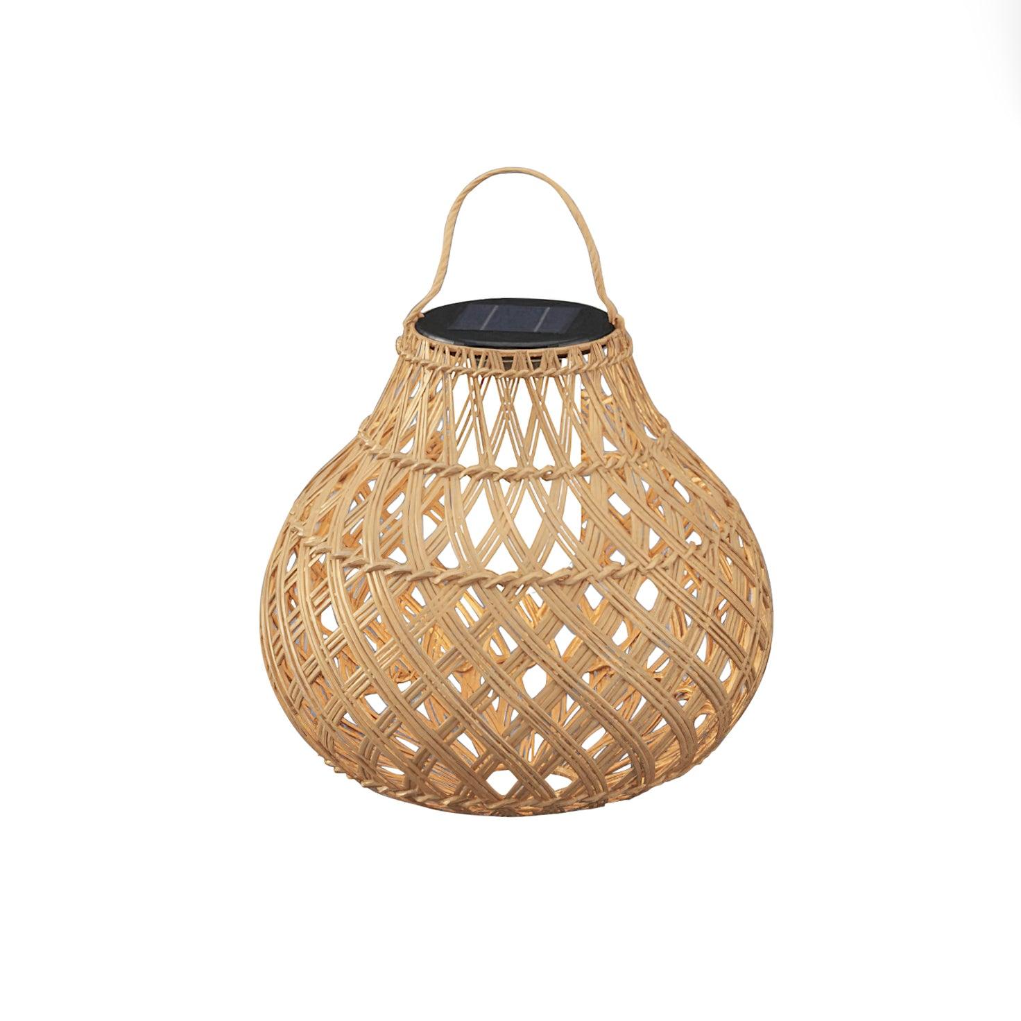 Woven Sphere Solar Lantern Outdoor Lamp - Cueteks