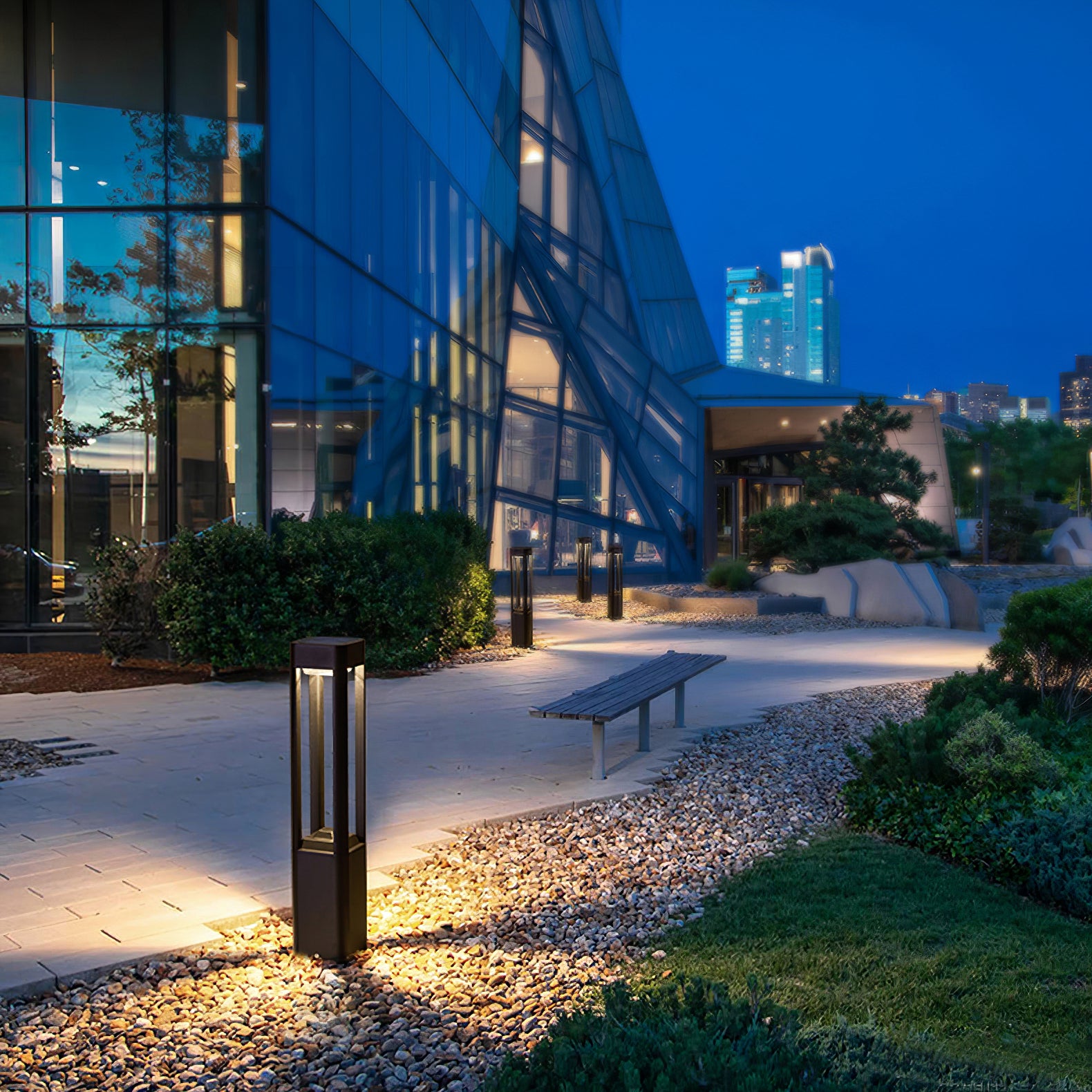 Rectangular Column Garden Light - Cueteks