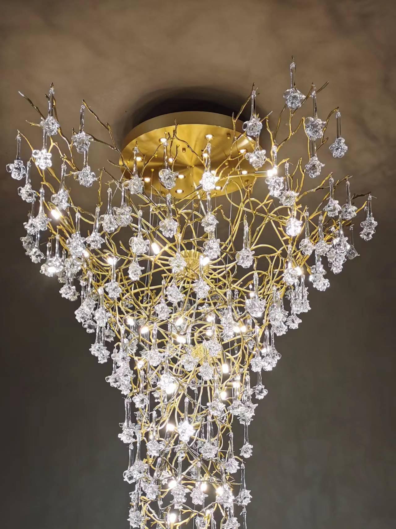 Tree Branch Staircase Chandelier - Cueteks