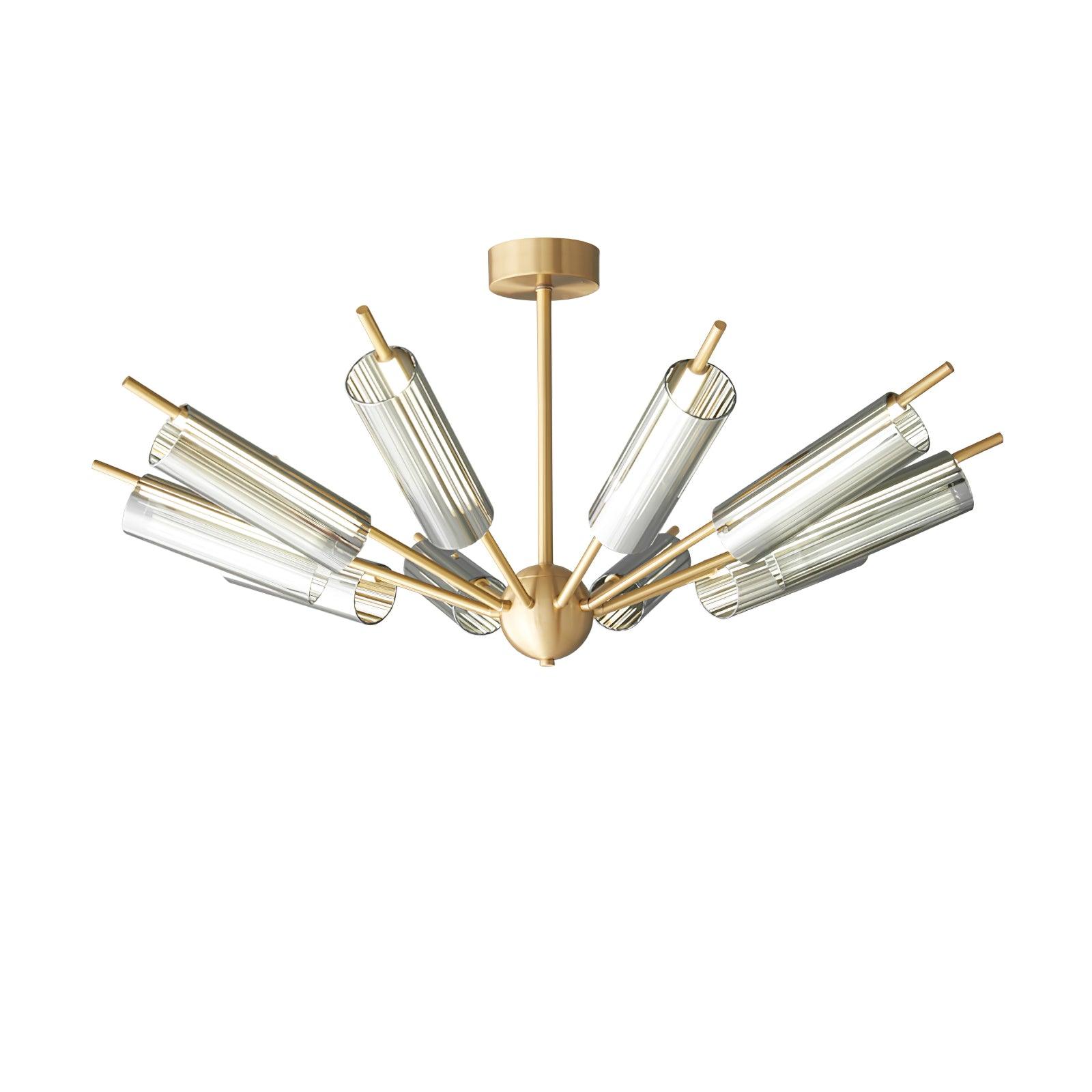 Sputnik Brass Chandelier - Cueteks