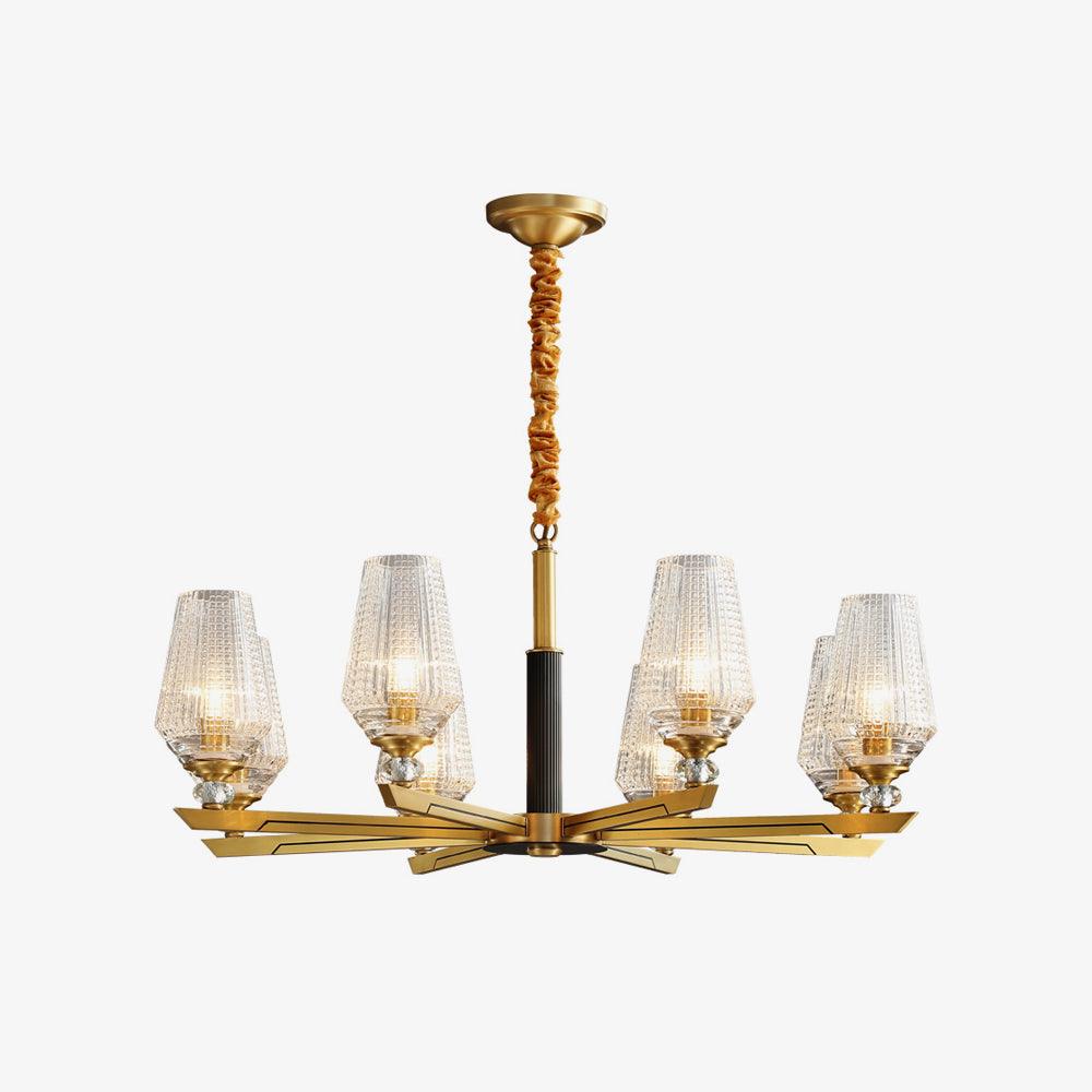 Orrefors Brass Chandelier - Cueteks