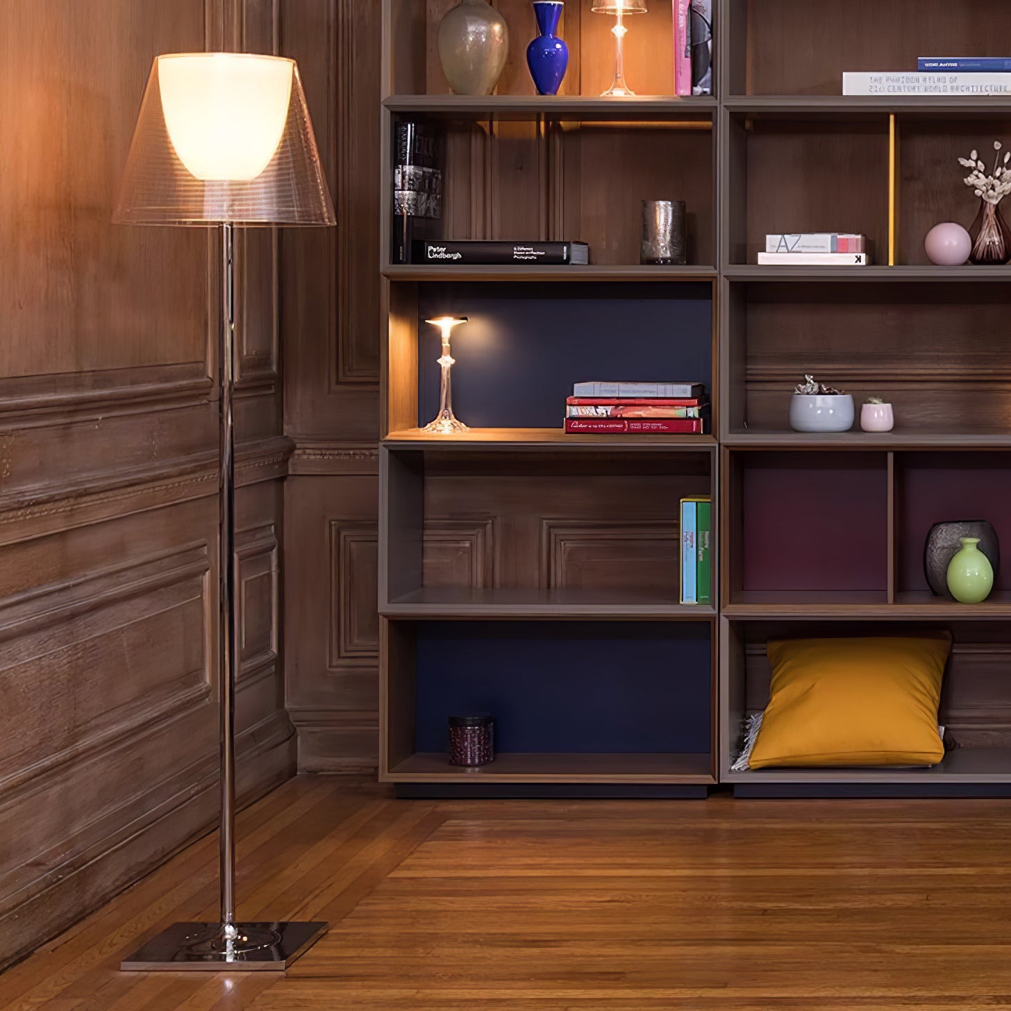 Chrome Prism Floor Lamp - Cueteks