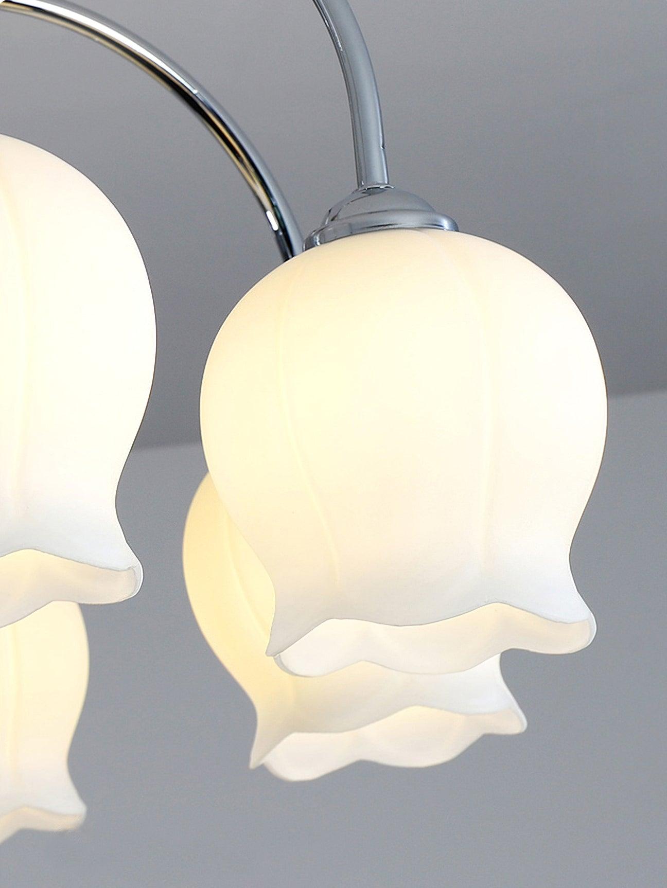 Floral Glass Chandelier - Cueteks