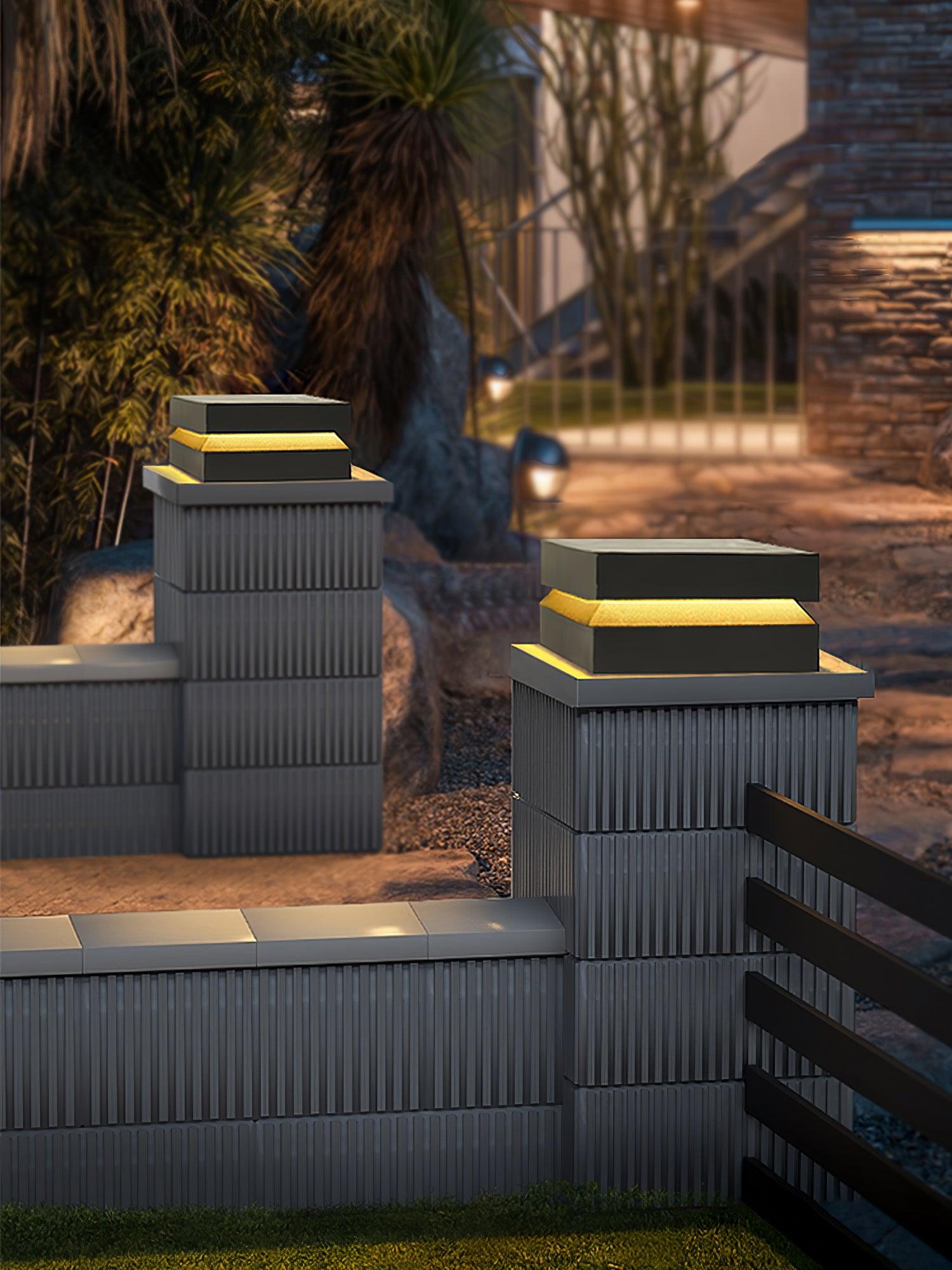 Solar Power Square Post Light - Cueteks