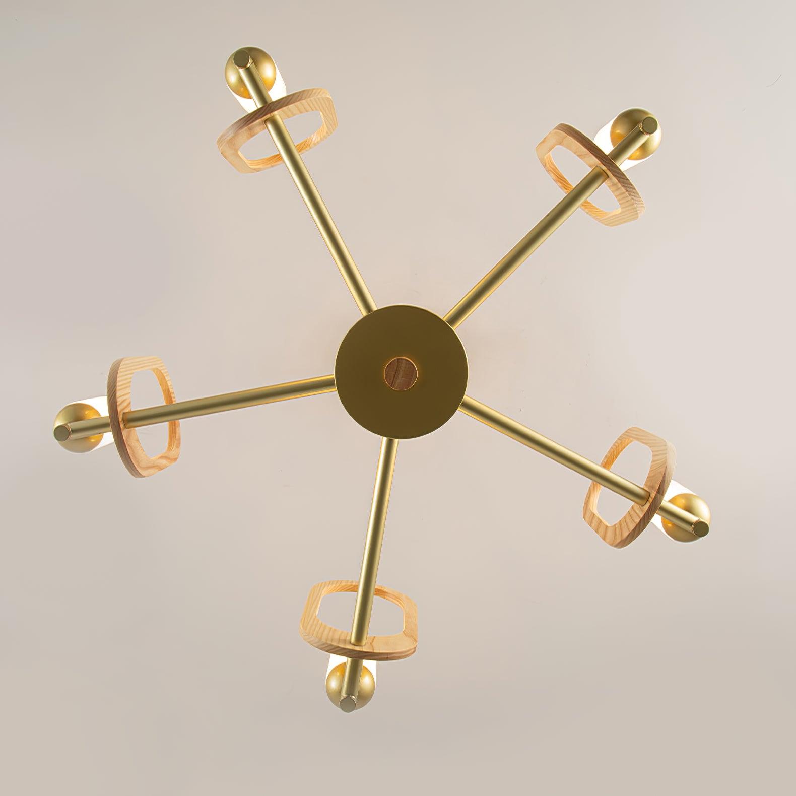 Wood Art Halo Chandelier - Cueteks