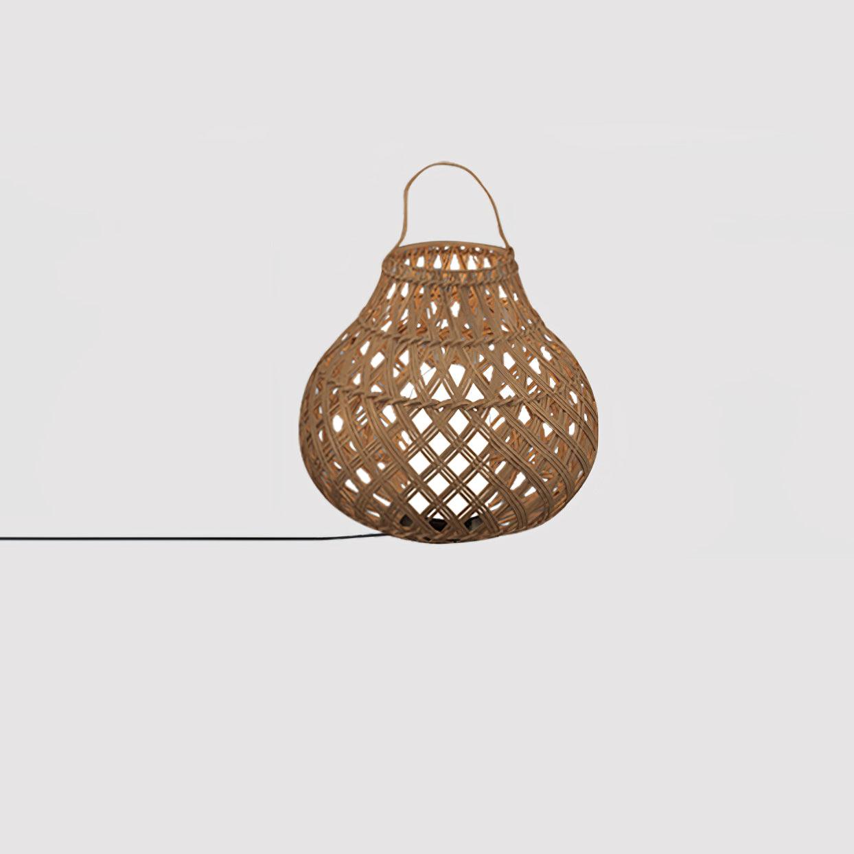 Woven Sphere Solar Lantern Outdoor Lamp - Cueteks