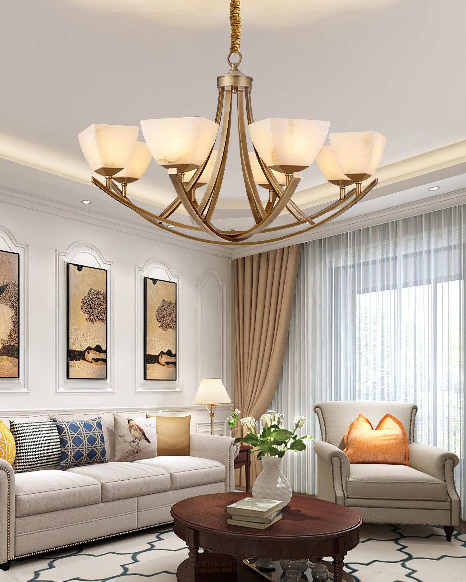 Dover Brass Chandelier - Cueteks