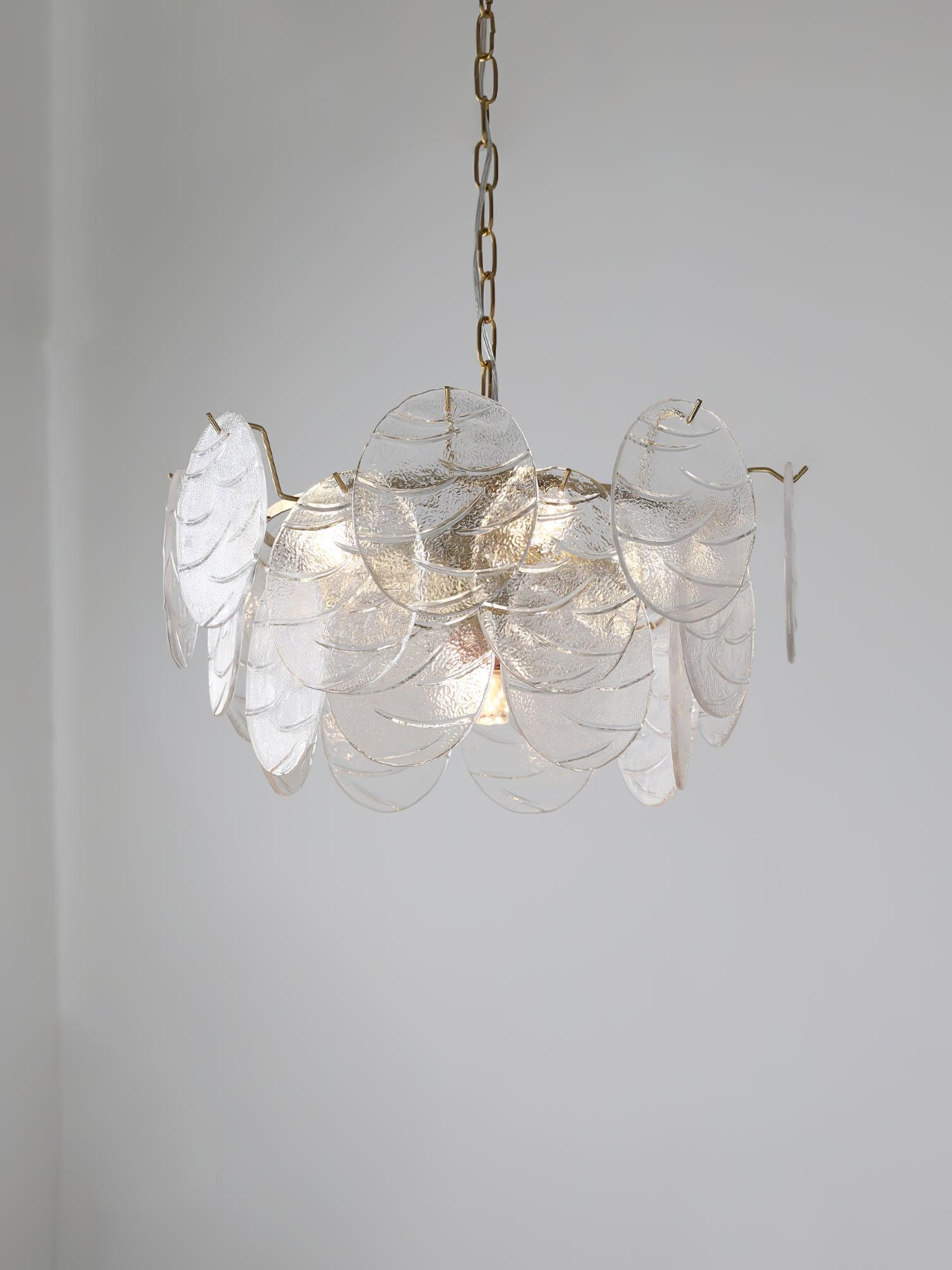 Glass Disc Chandelier - Cueteks