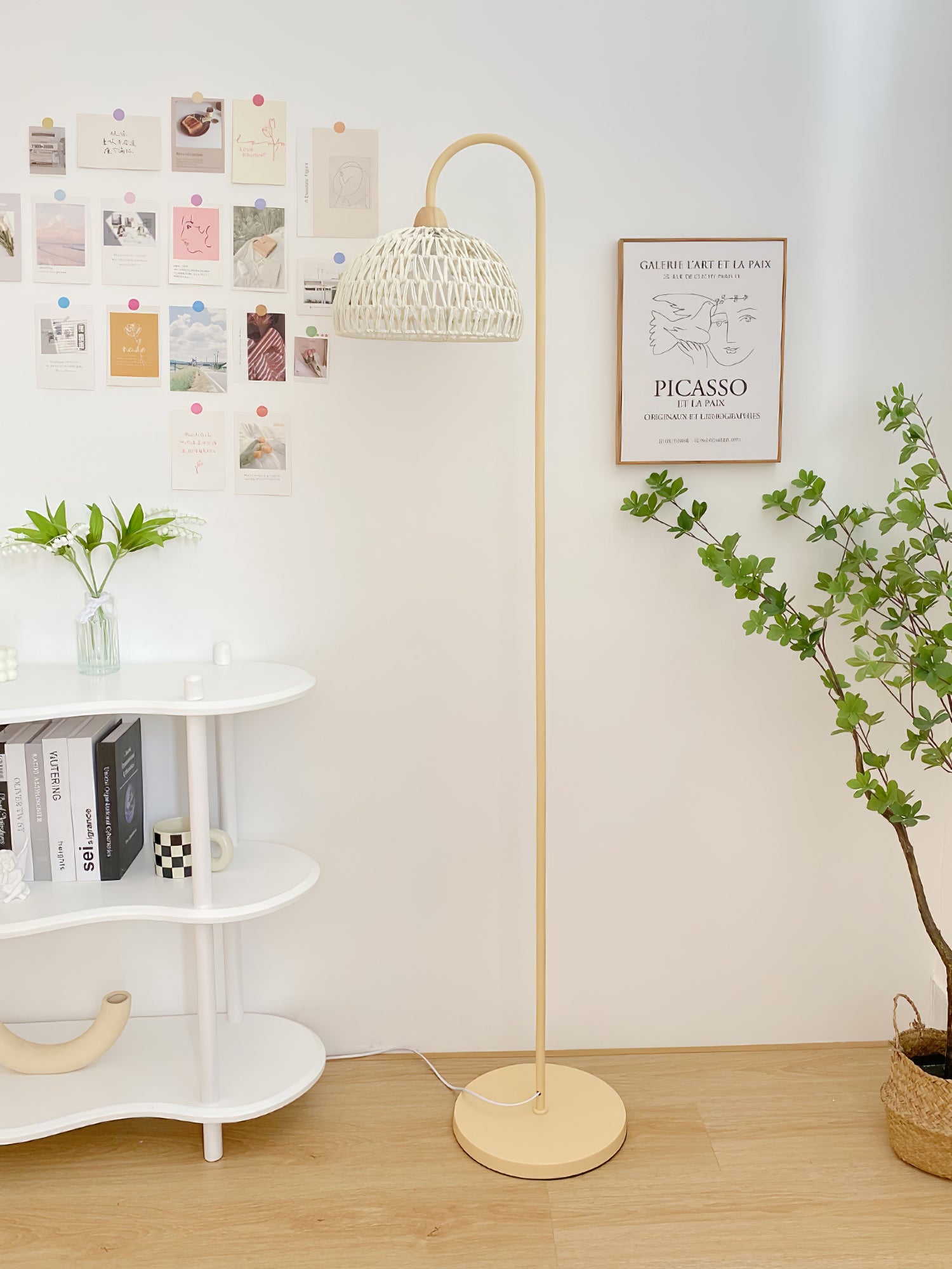Rattan Arch Floor Lamp - Cueteks