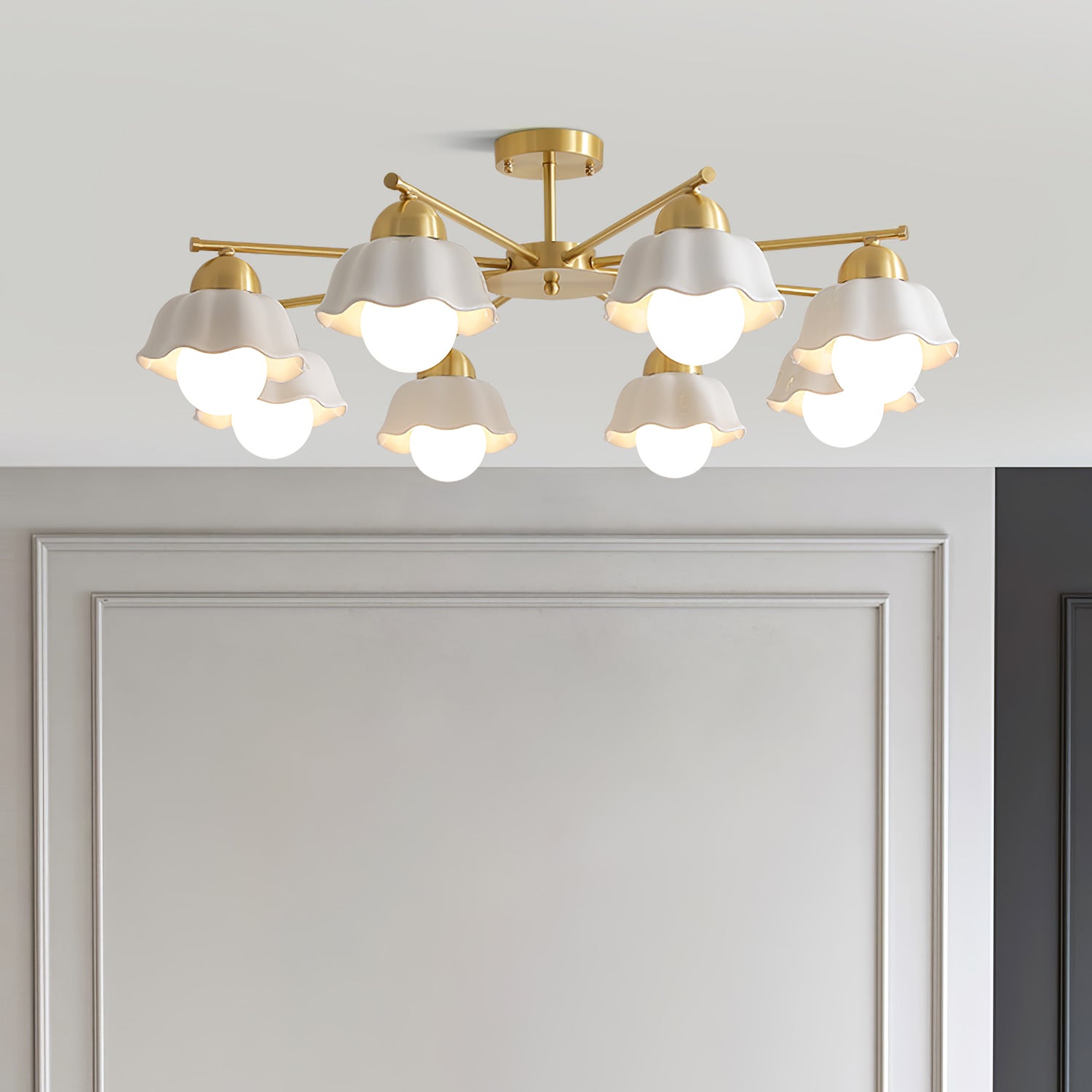 Flower Shade Chandelier - Cueteks
