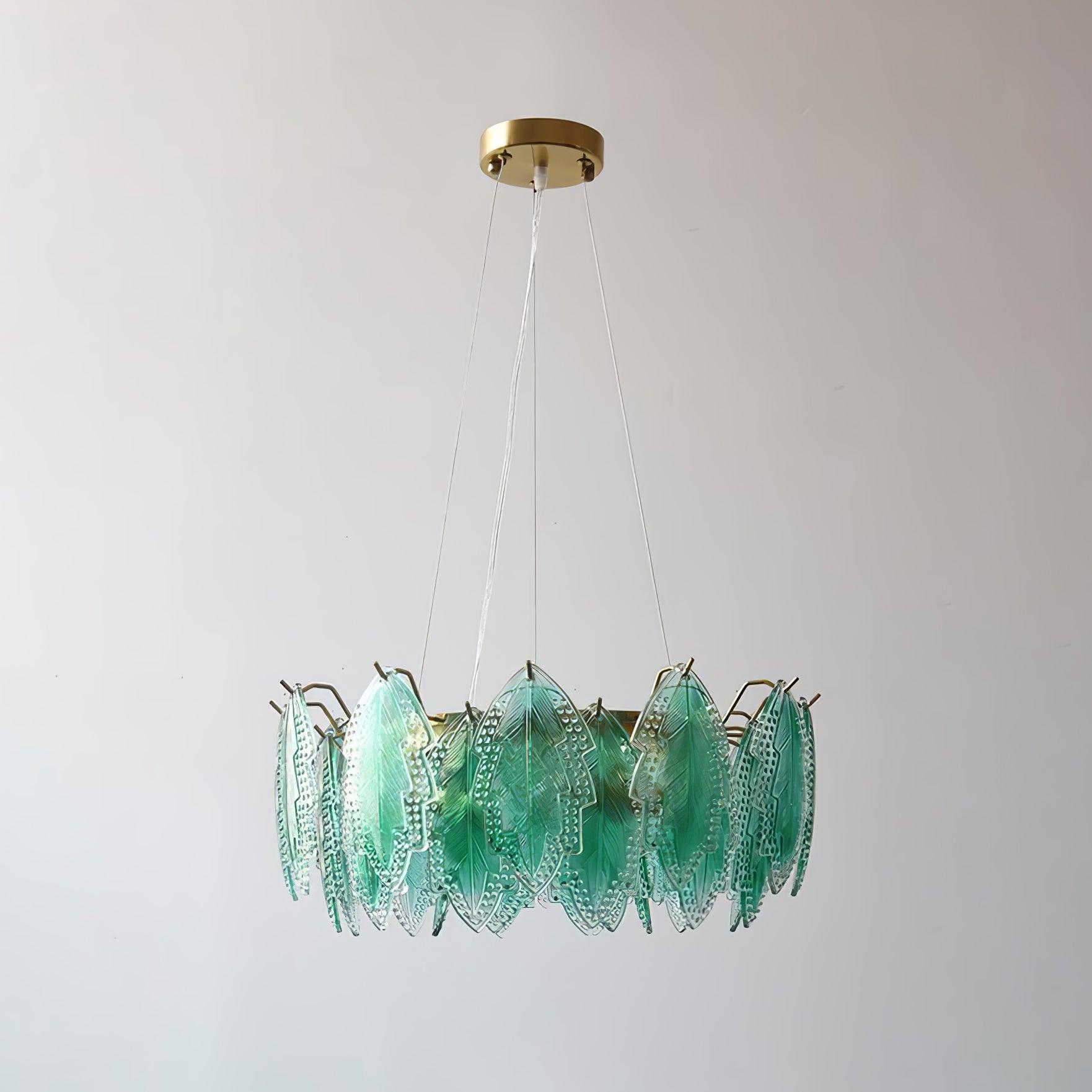 Maple Leaf Glass Chandelier - Cueteks