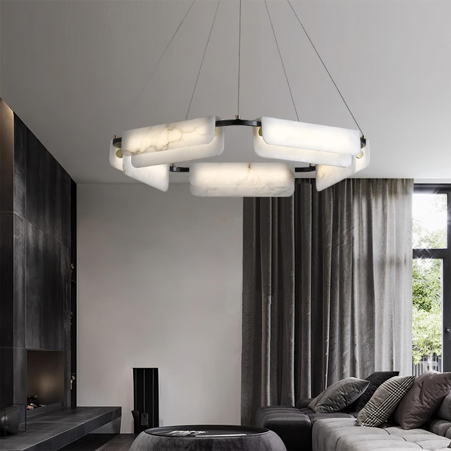 Delia Alabaster Chandelier - Cueteks
