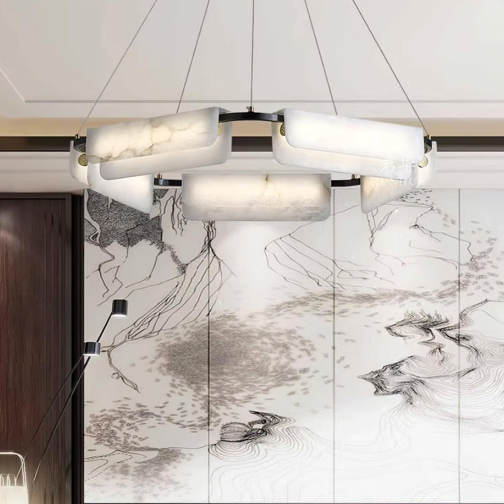 Delia Alabaster Chandelier - Cueteks