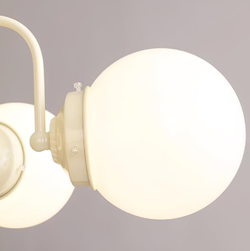 Cream Glass Ball Chandelier - Cueteks