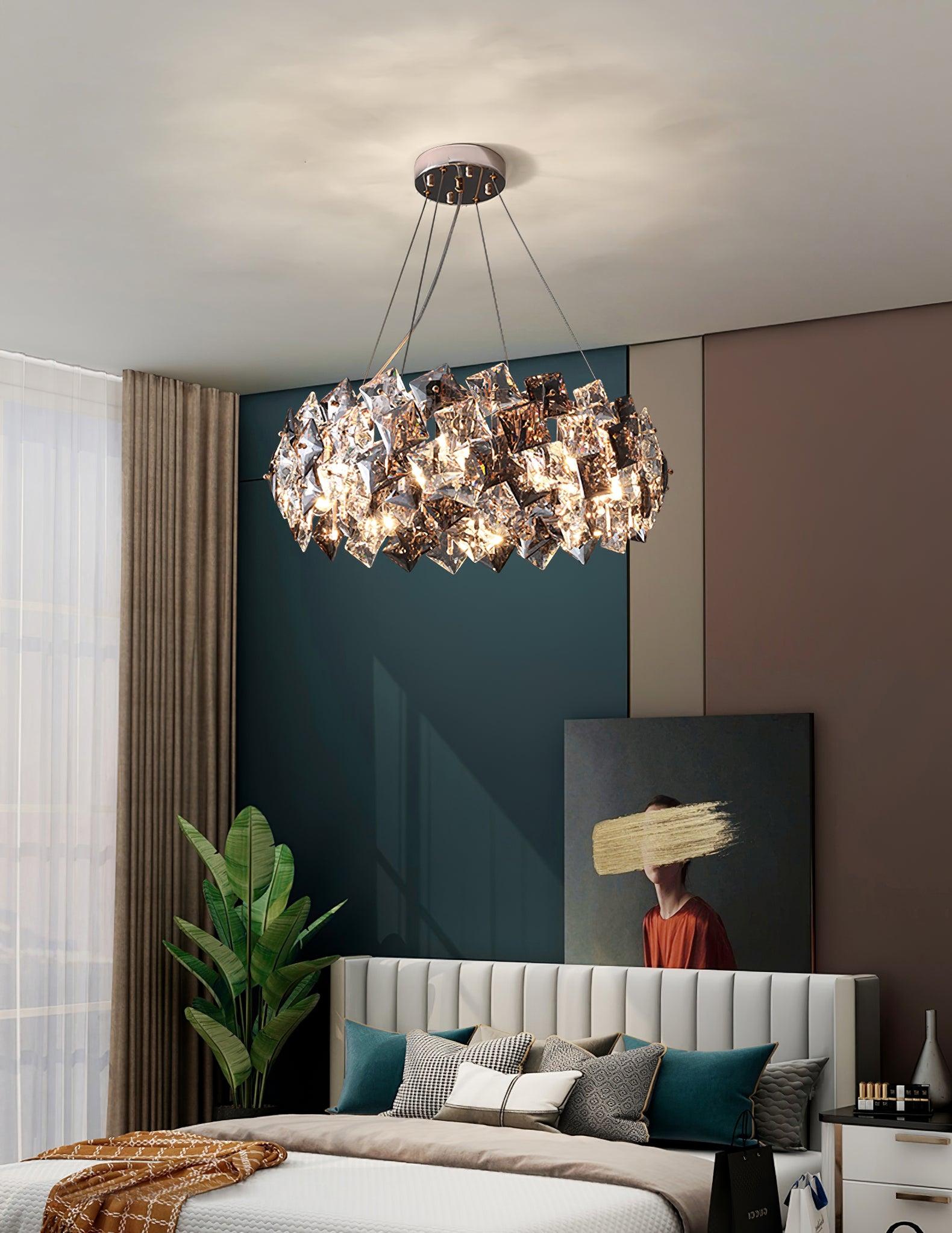 Scale Crystal Round Chandelier - Cueteks