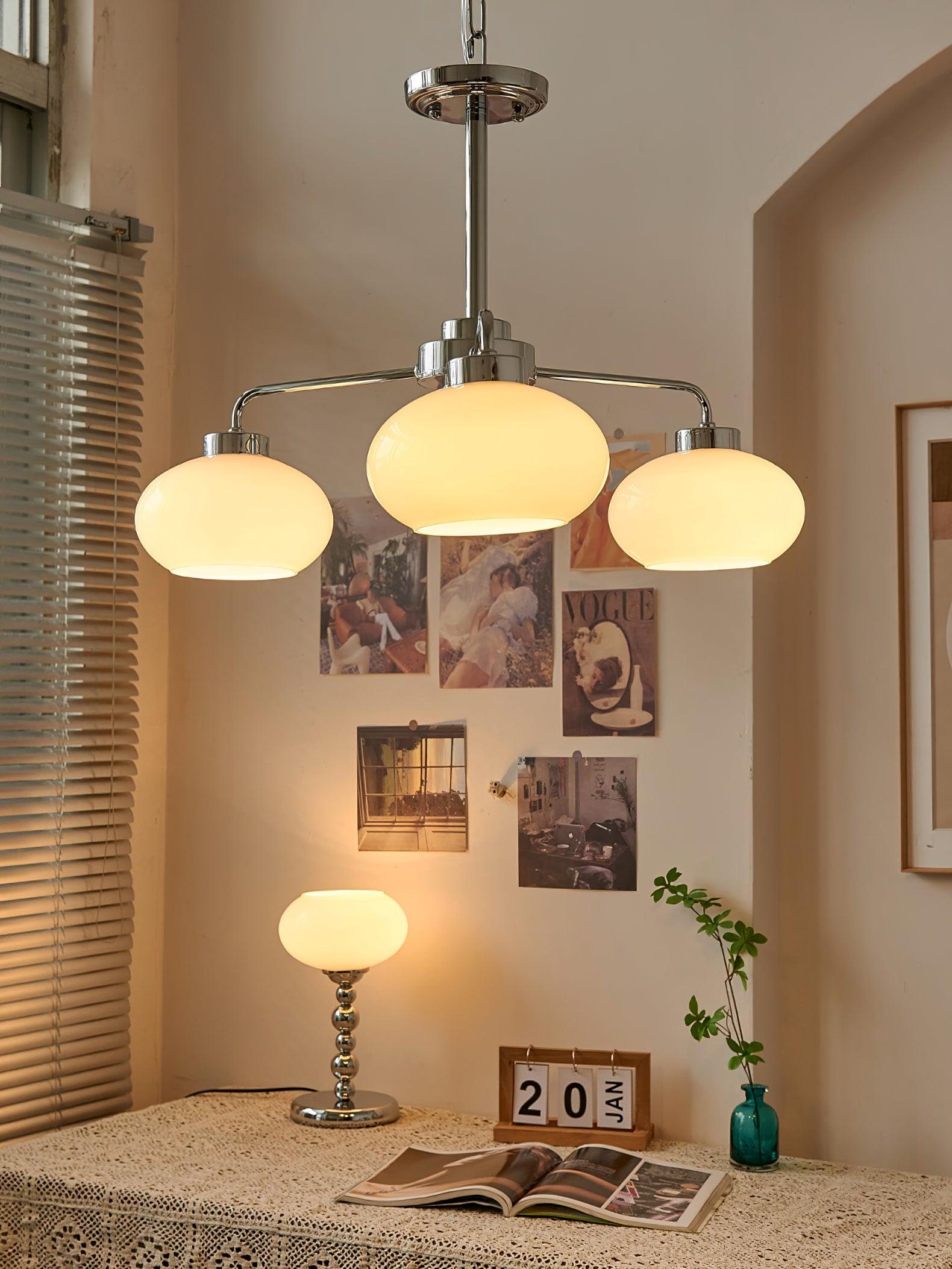 Oval Persimmon Chandelier - Cueteks