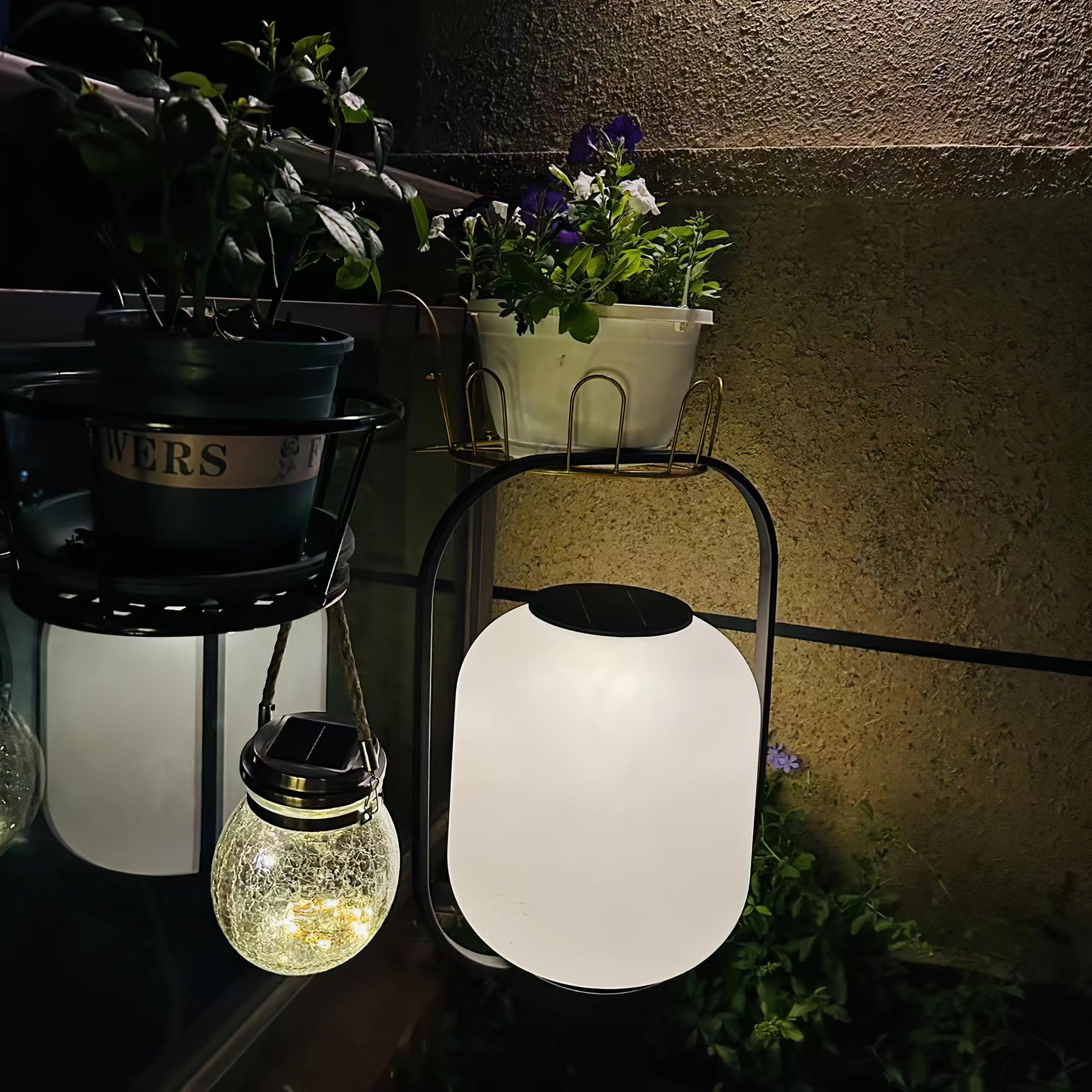 Portable Lantern Outdoor Table Lamp with Solar Panel - Cueteks