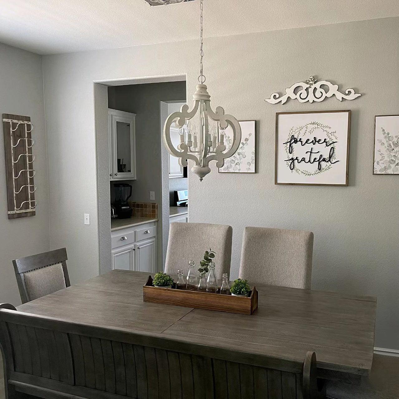 Antique White Style Chandelier - Cueteks