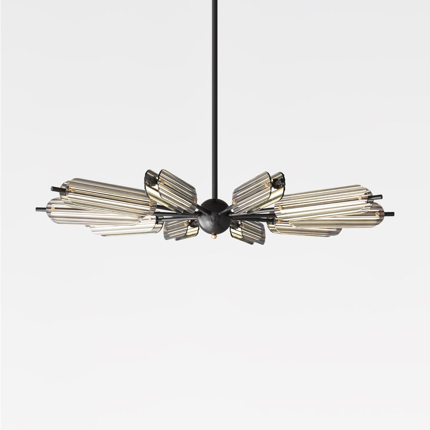 Sputnik Brass Chandelier - Cueteks
