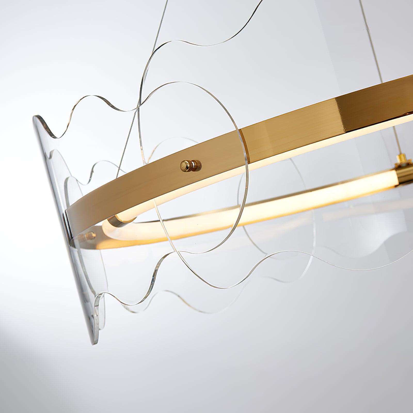 Acrylic Wave Chandelier - Cueteks