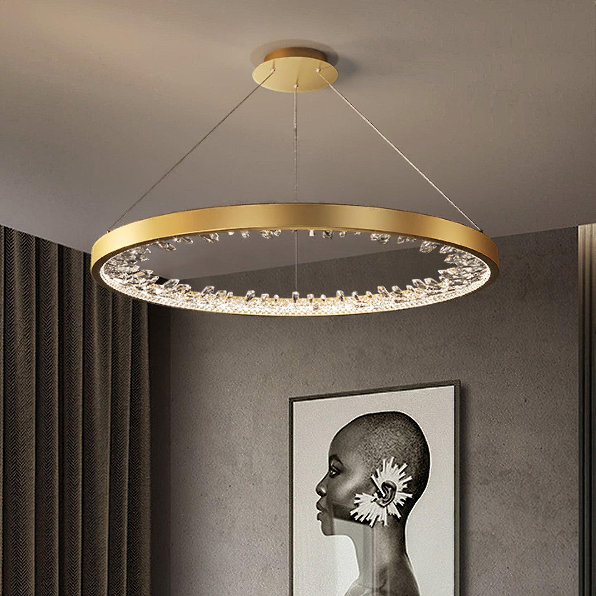 Luxury Circle Crystal Chandelier - Cueteks