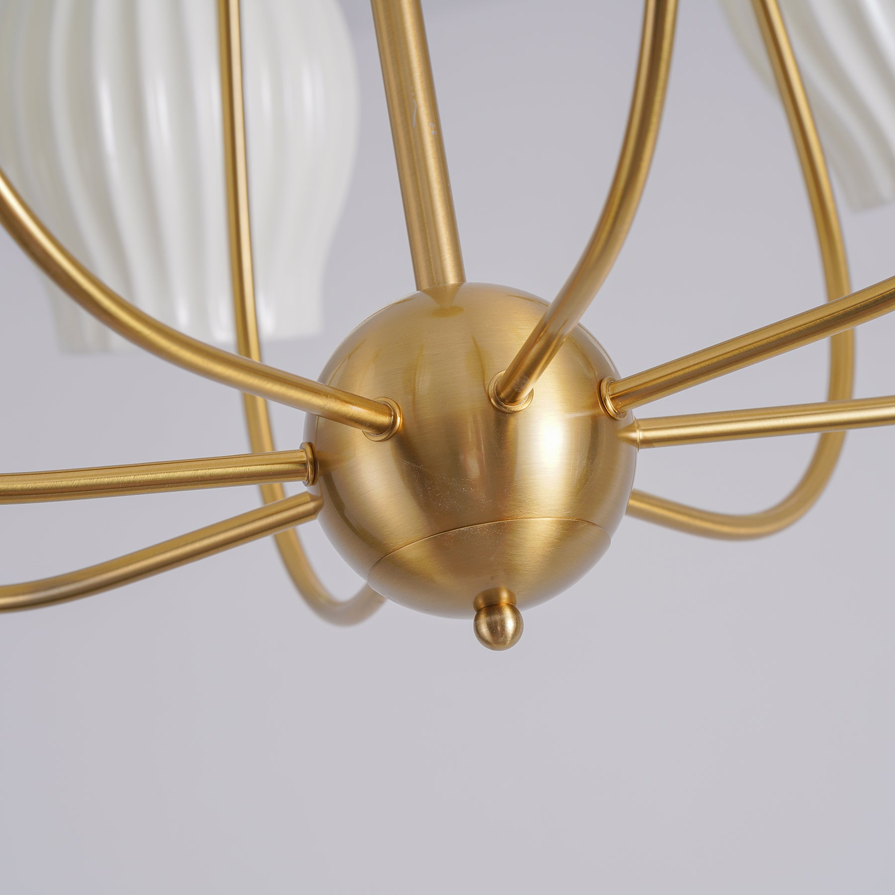 Ceramic Ribbed Chandelier - Cueteks