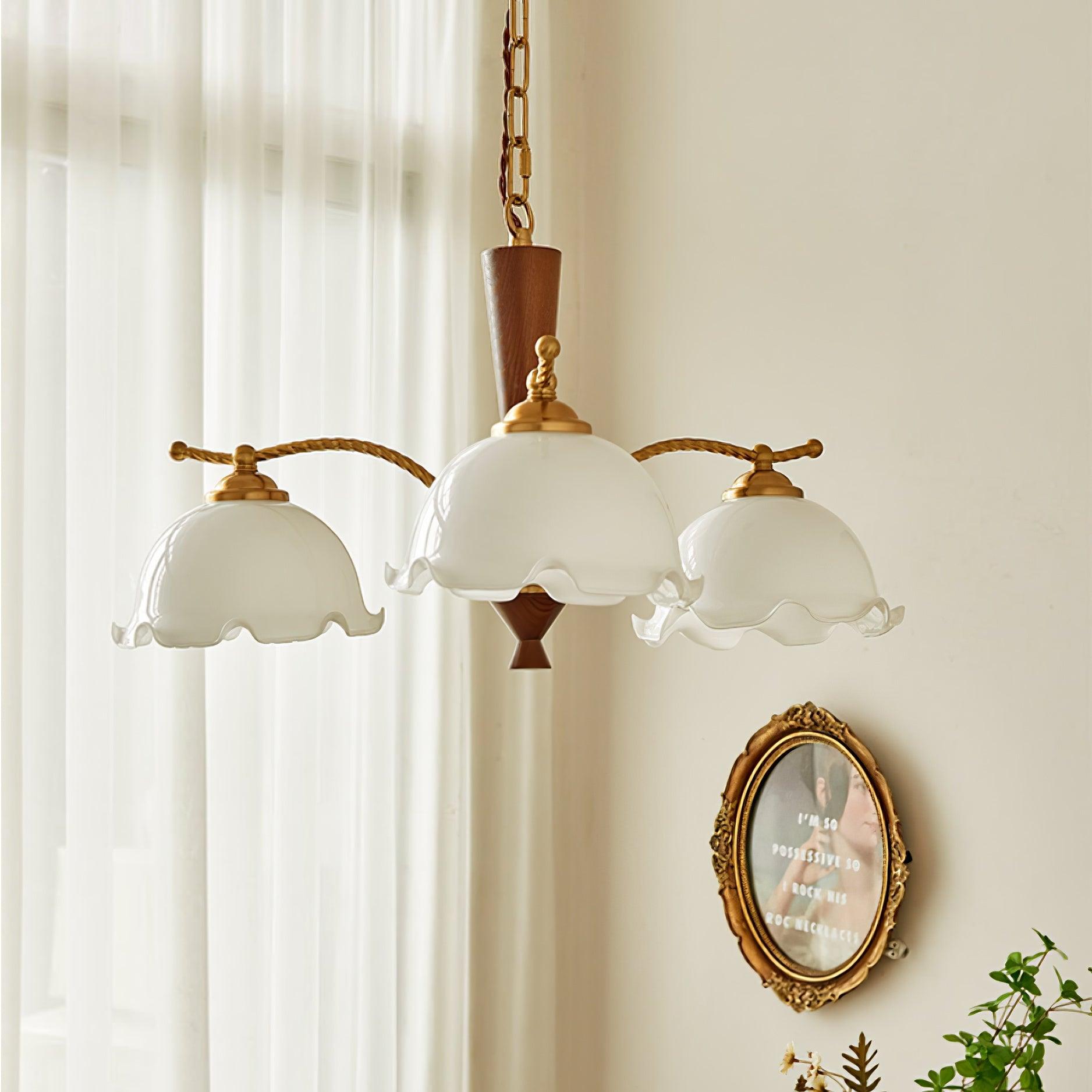 Milky Flower Chandelier - Cueteks