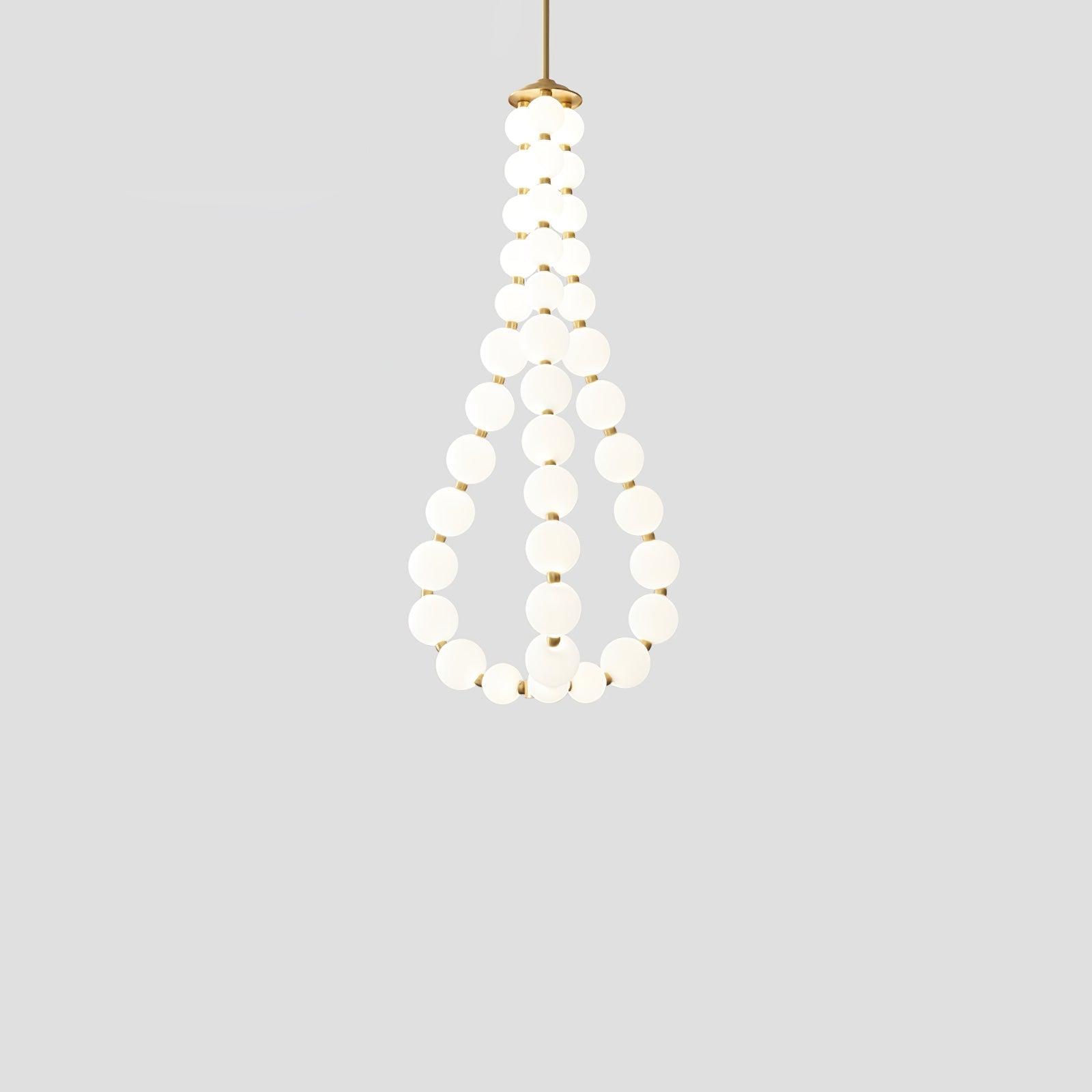 Glass Pearl Necklace Chandelier - Cueteks
