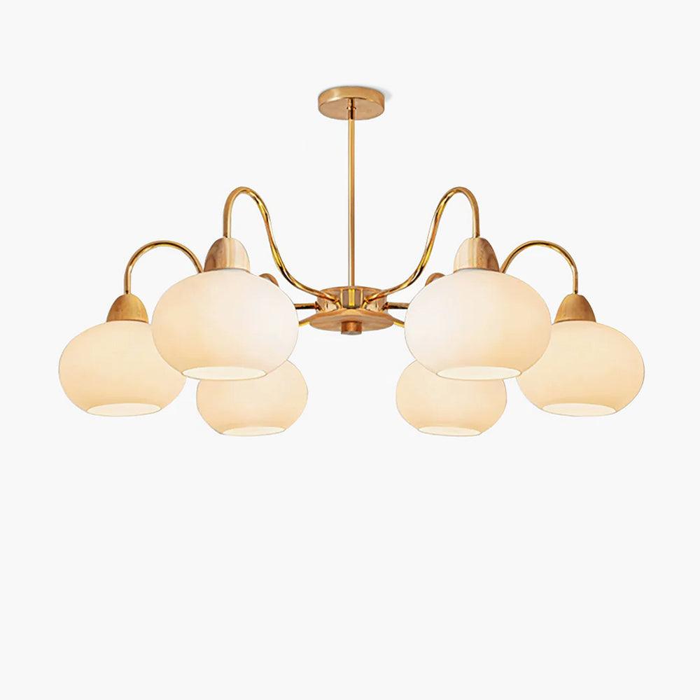Glass Persimmon Chandelier - Cueteks