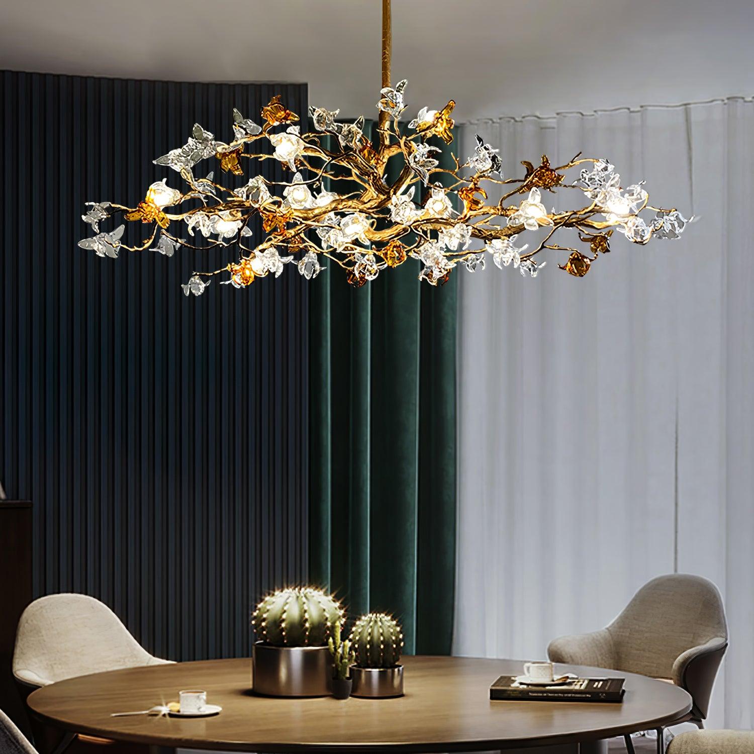 Aosta Brass Branch Chandelier - Cueteks