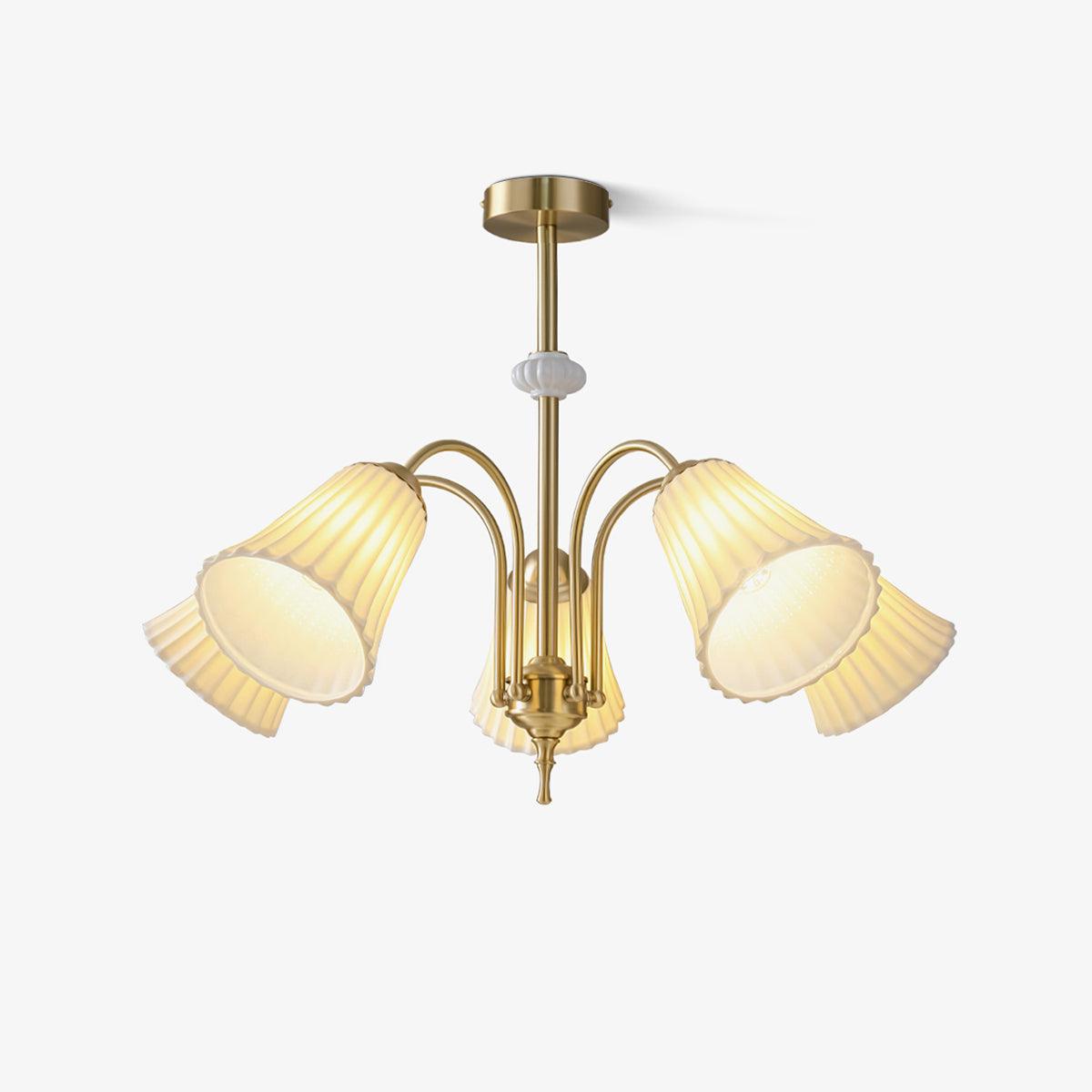Medieval Ceramic Trumpet Chandelier - Cueteks