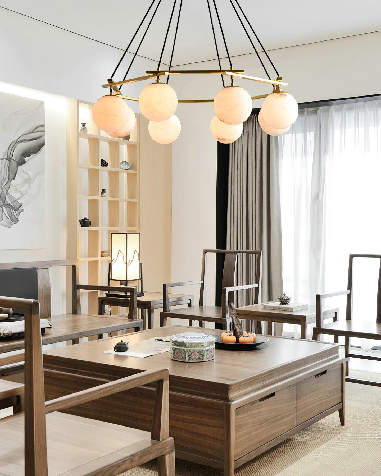 Miira Alabaster Chandelier - Cueteks