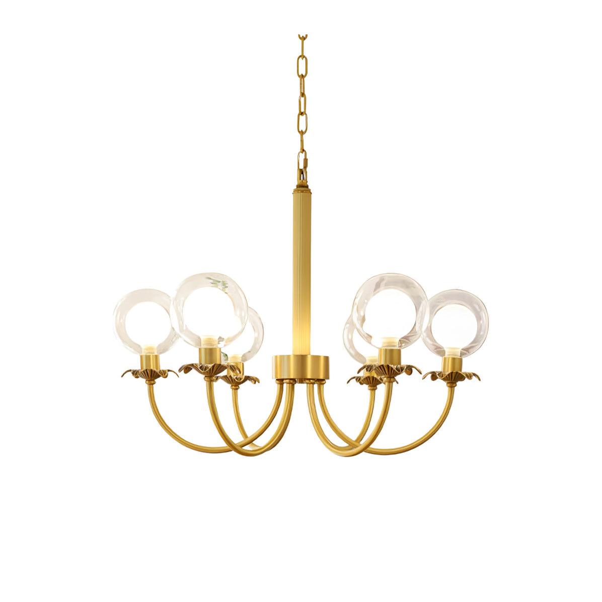 Aureate Radiance Glass Chandelier - Cueteks