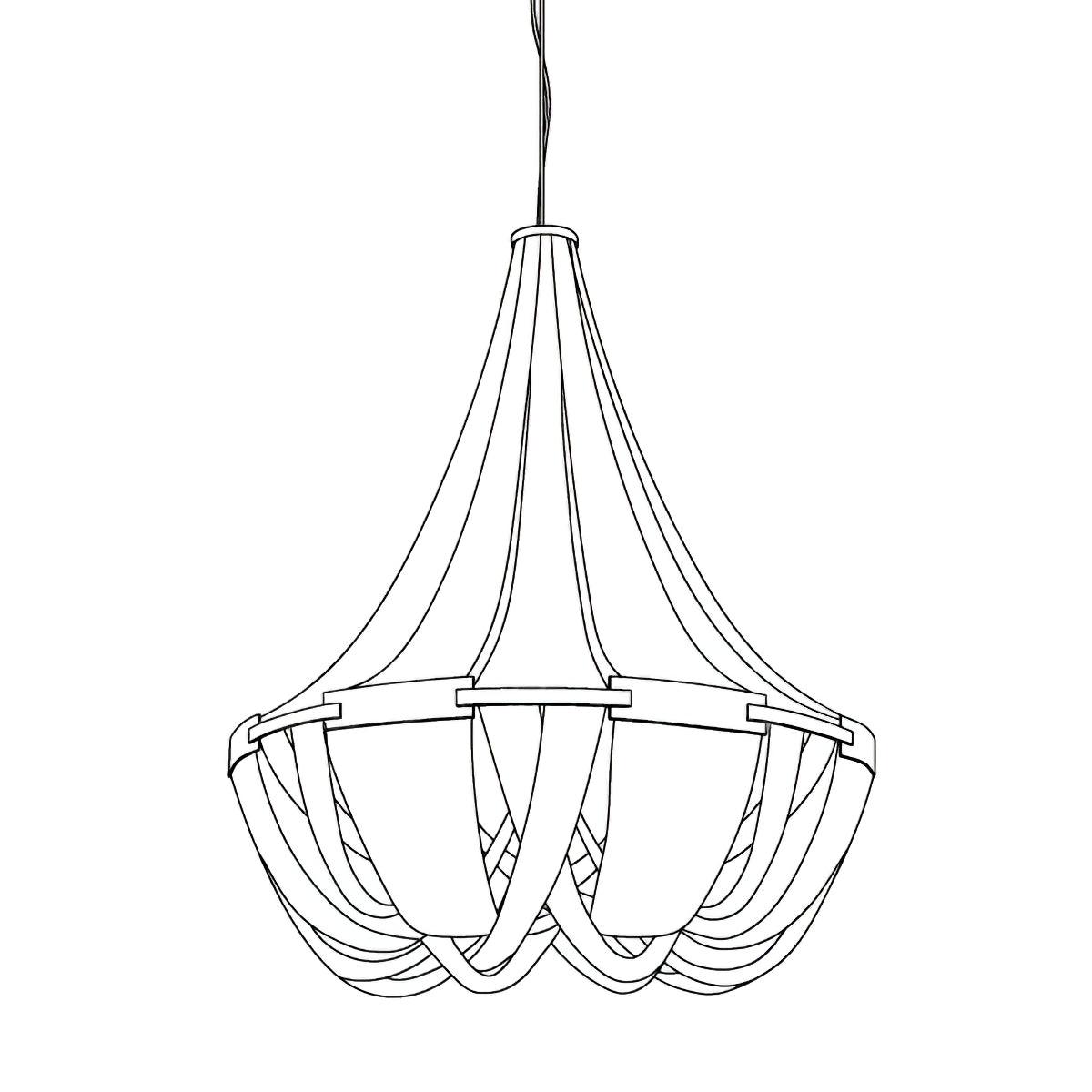 Tassel Aluminum Chain Chandelier - Cueteks