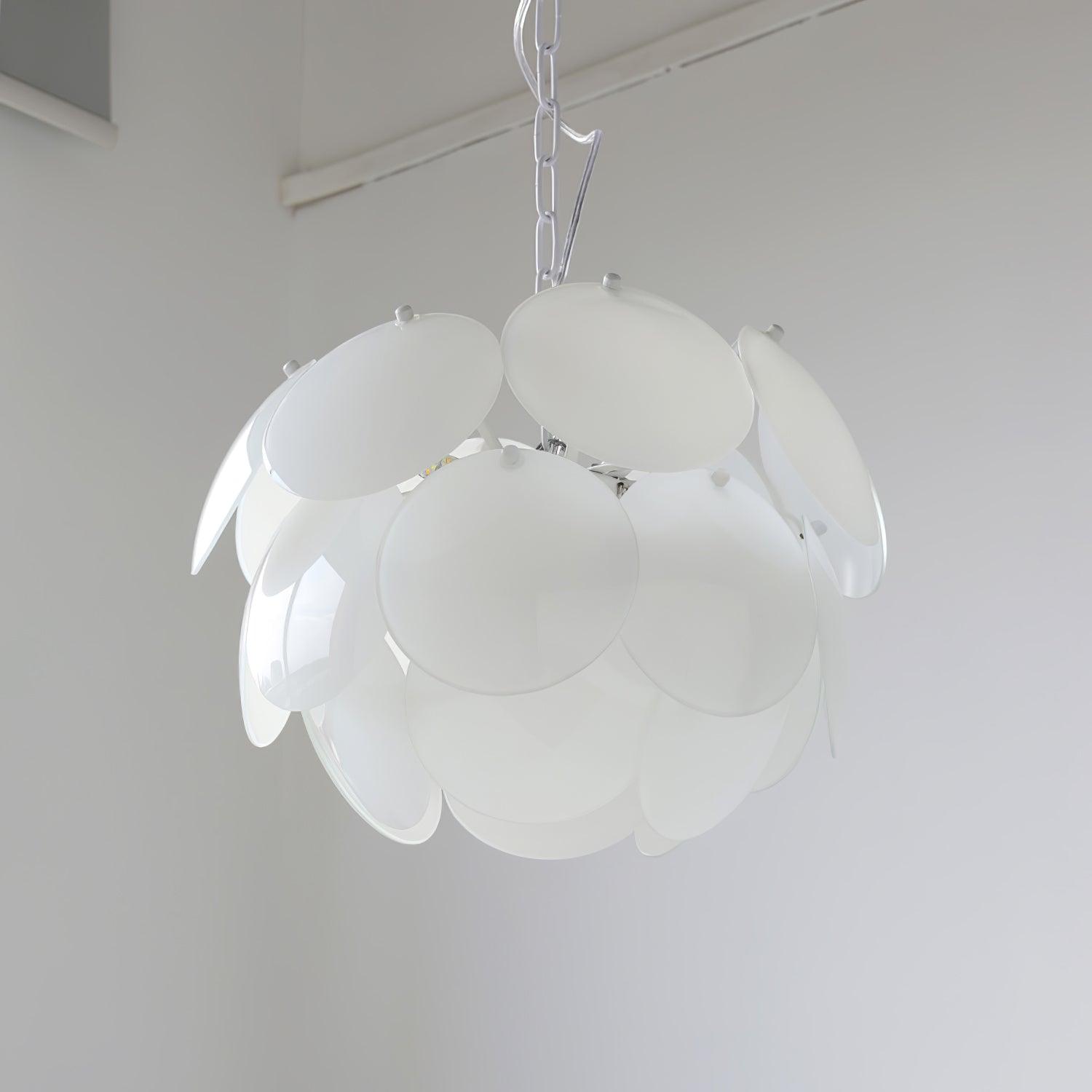 Luminous Petal Glass Chandelier - Cueteks