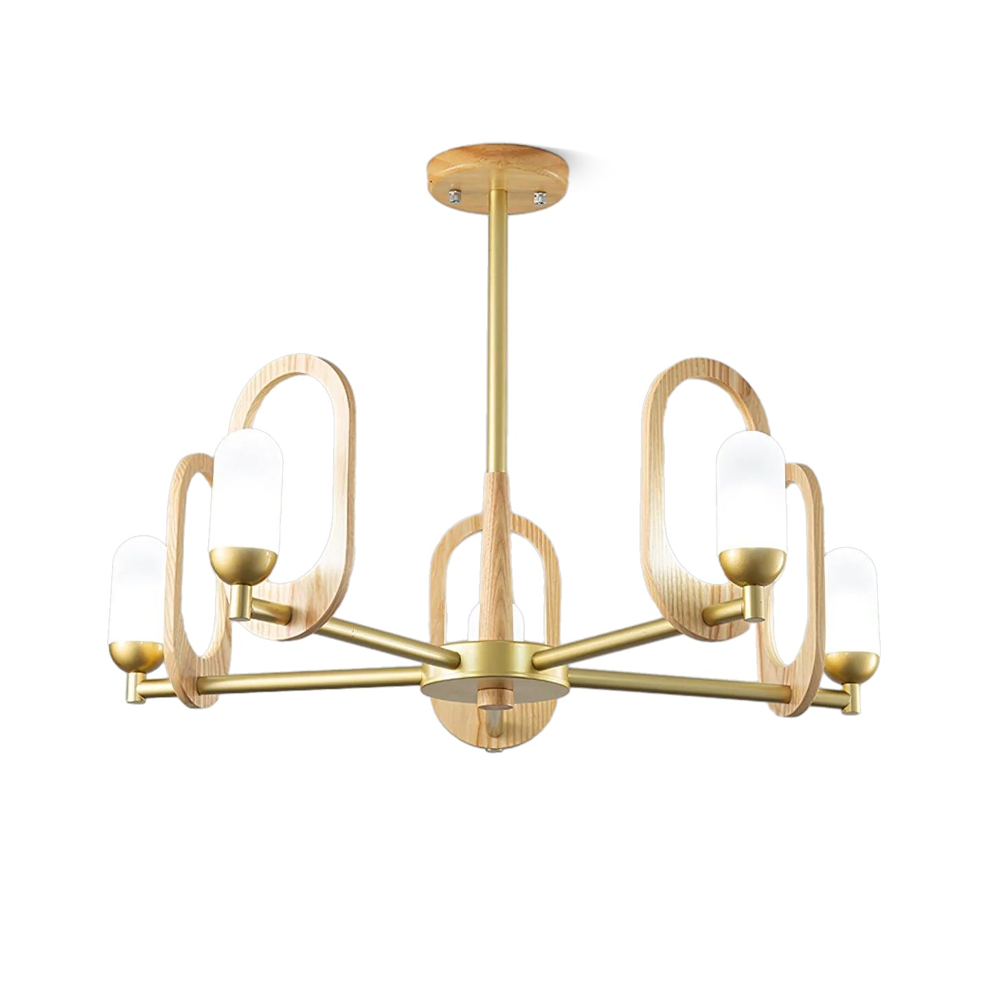 Wood Art Halo Chandelier - Cueteks