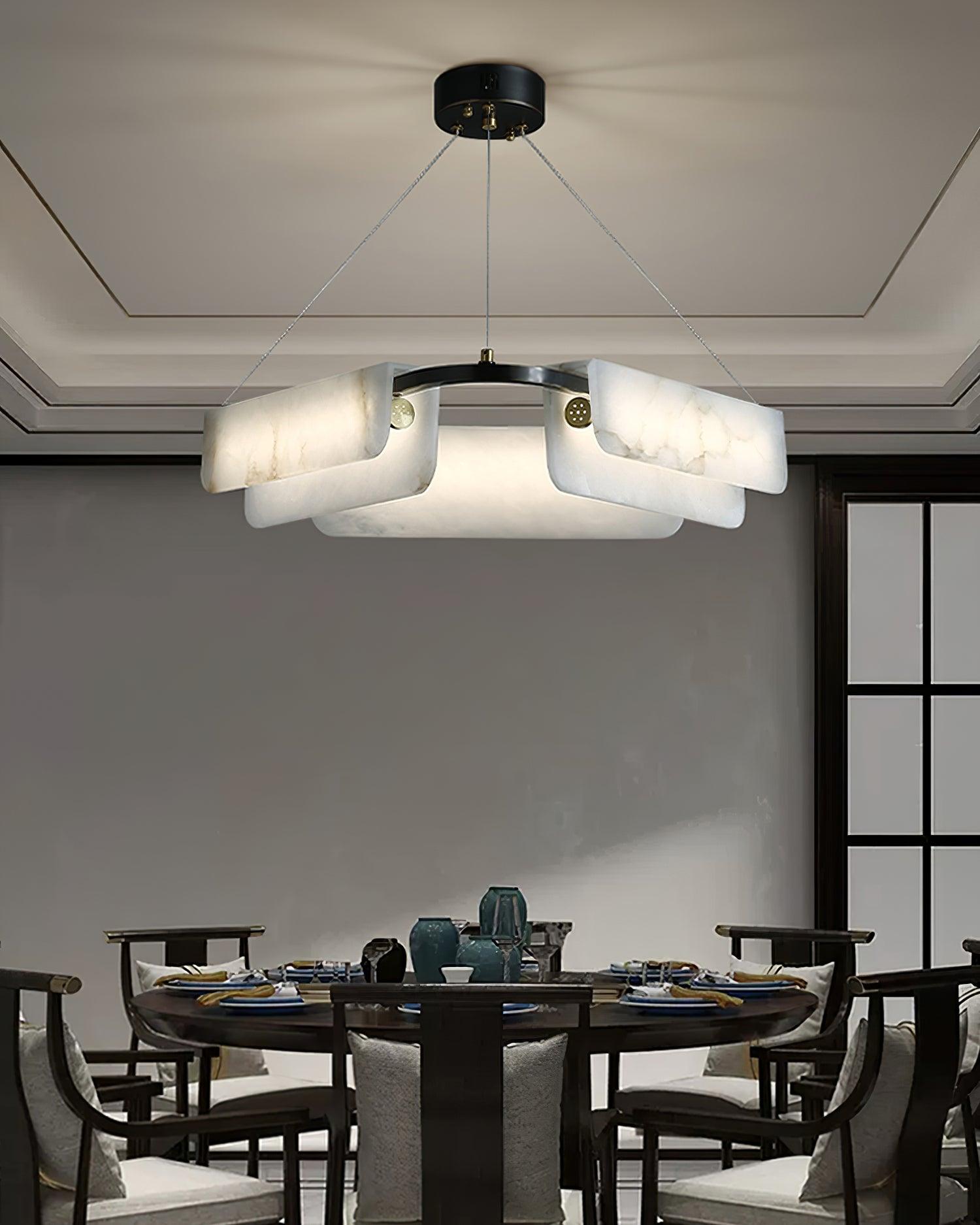 Delia Alabaster Chandelier - Cueteks